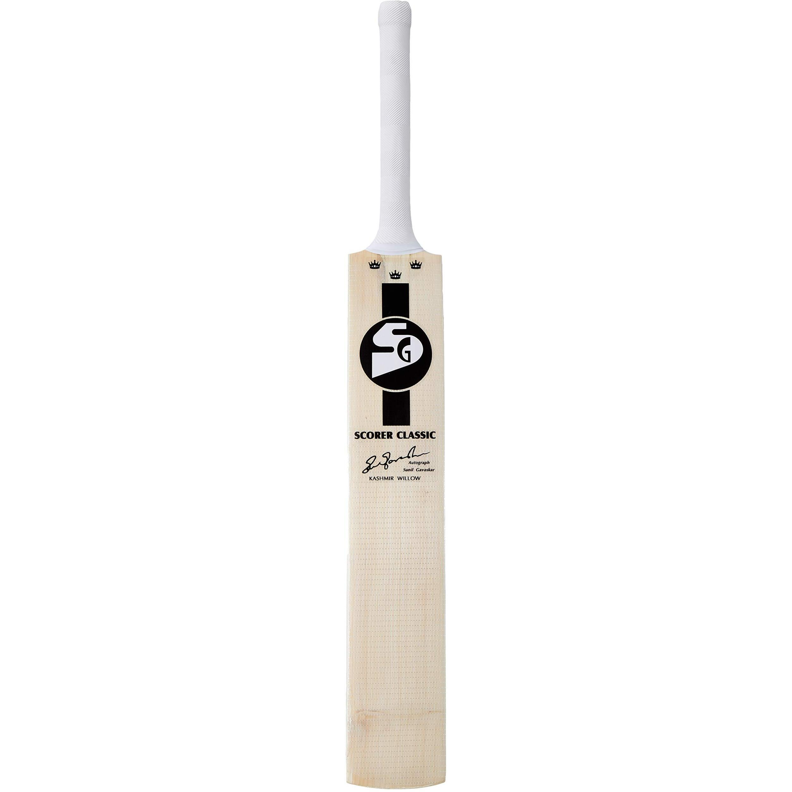 Sg Scorer Classic Kashmir Willow Cricket Bat ( Size Size 5,Leather Ball ), Wood, Multicolour