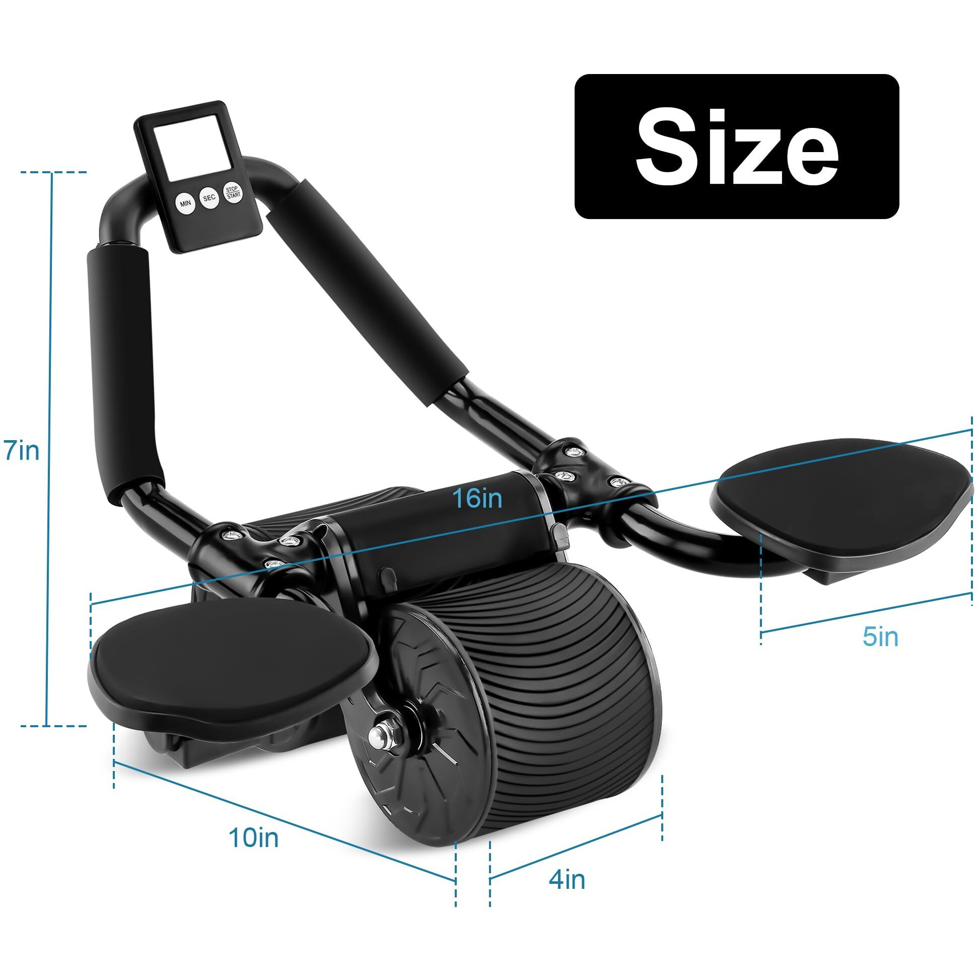 Pafal Elbow Support Automatic Rebound Abdominal Wheel,Ab Roller for Abdominal Exercise Machine,Dolly Core Strengthening Trainer Fitness Belly Training Ab Roller