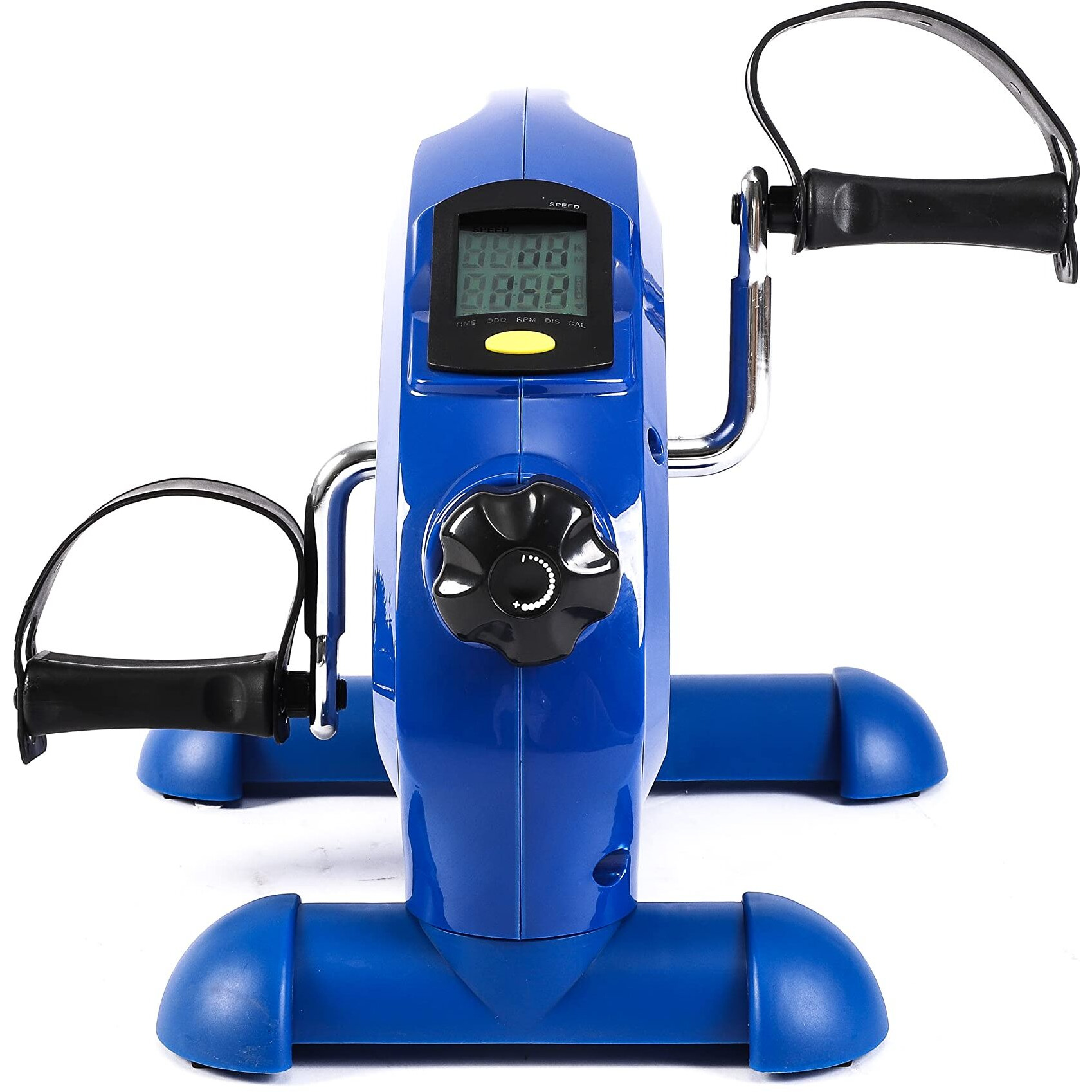 DOLPHY Portable Under Desk Mini Pedal Bike Exerciser Foot Cycle Arm and Leg Machine with LCD Screen Displays (Blue)