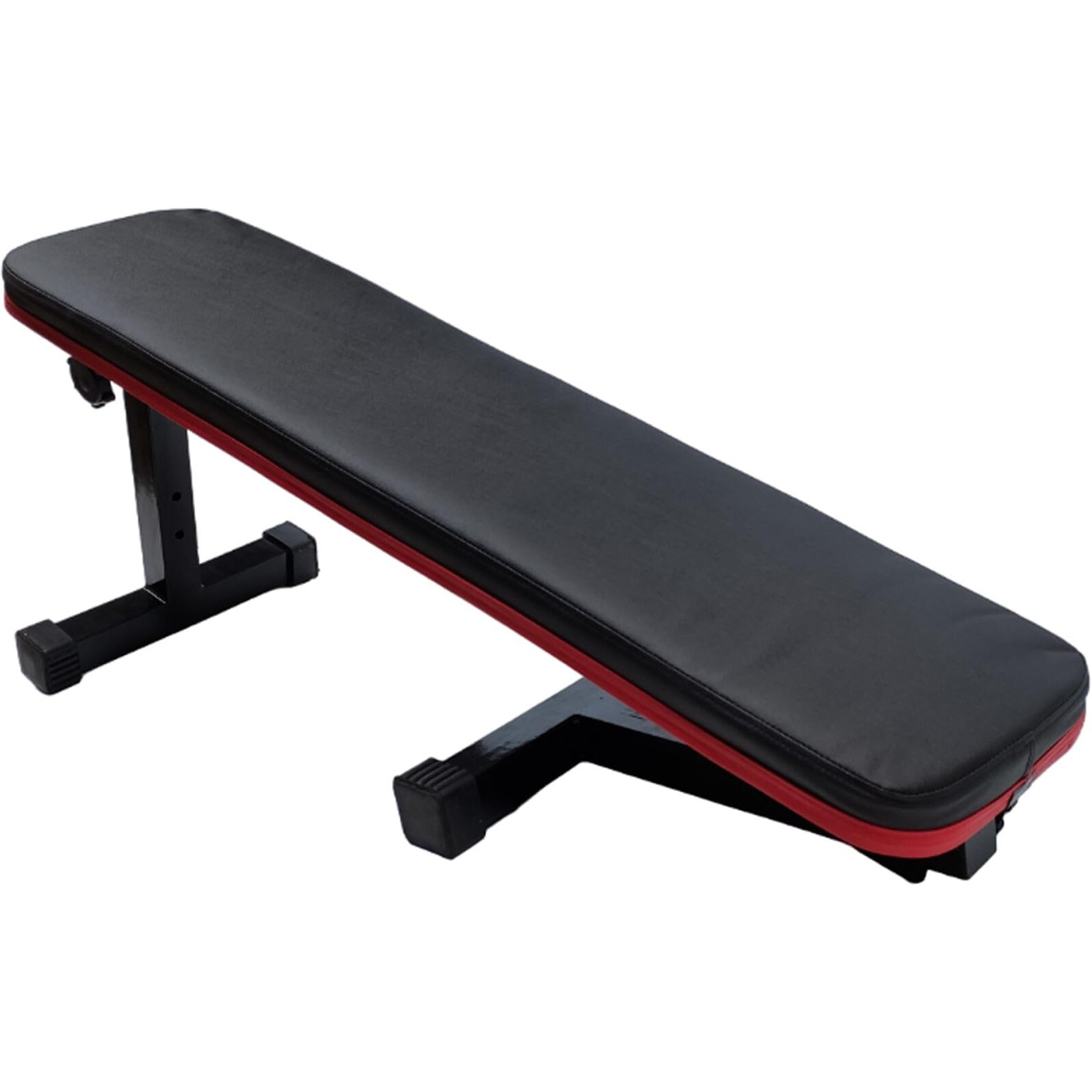 SNOWA Foldable Flat Travel Weight Bench for Multipurpose Fitness Exercise Gym Workout, Heavy Duty Bench for Home & Pro Gym Fold to 6 inch High (42 inch, Black) Weight Limit 200 Kg