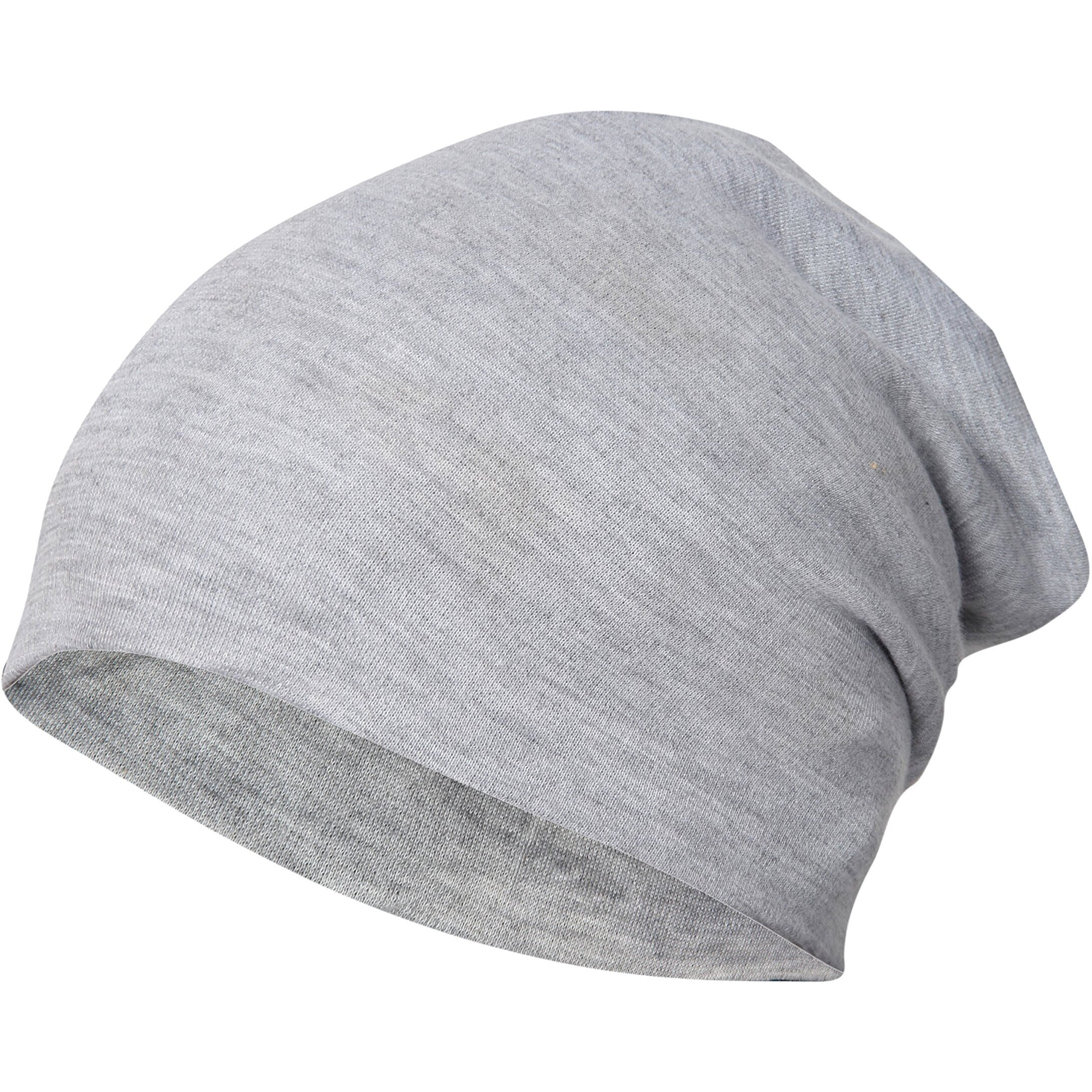 FabSeasons Grey Cotton Slouchy Beanie and Skull Cap for Summer, Winter, Autumn & Spring Season, Can be Used as a Helmet Cap Too