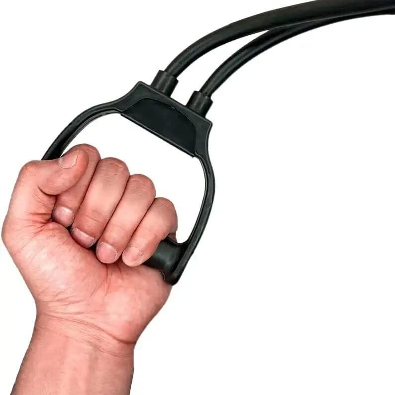 VINIGO  Premium Double Toning Resistance Tube Heavy Quality Exercise Band for Stretching, Full Body Workout | Home Gym and Toning with D Shaped Handles for Women & Men-Color May Vary, Natural Rubber