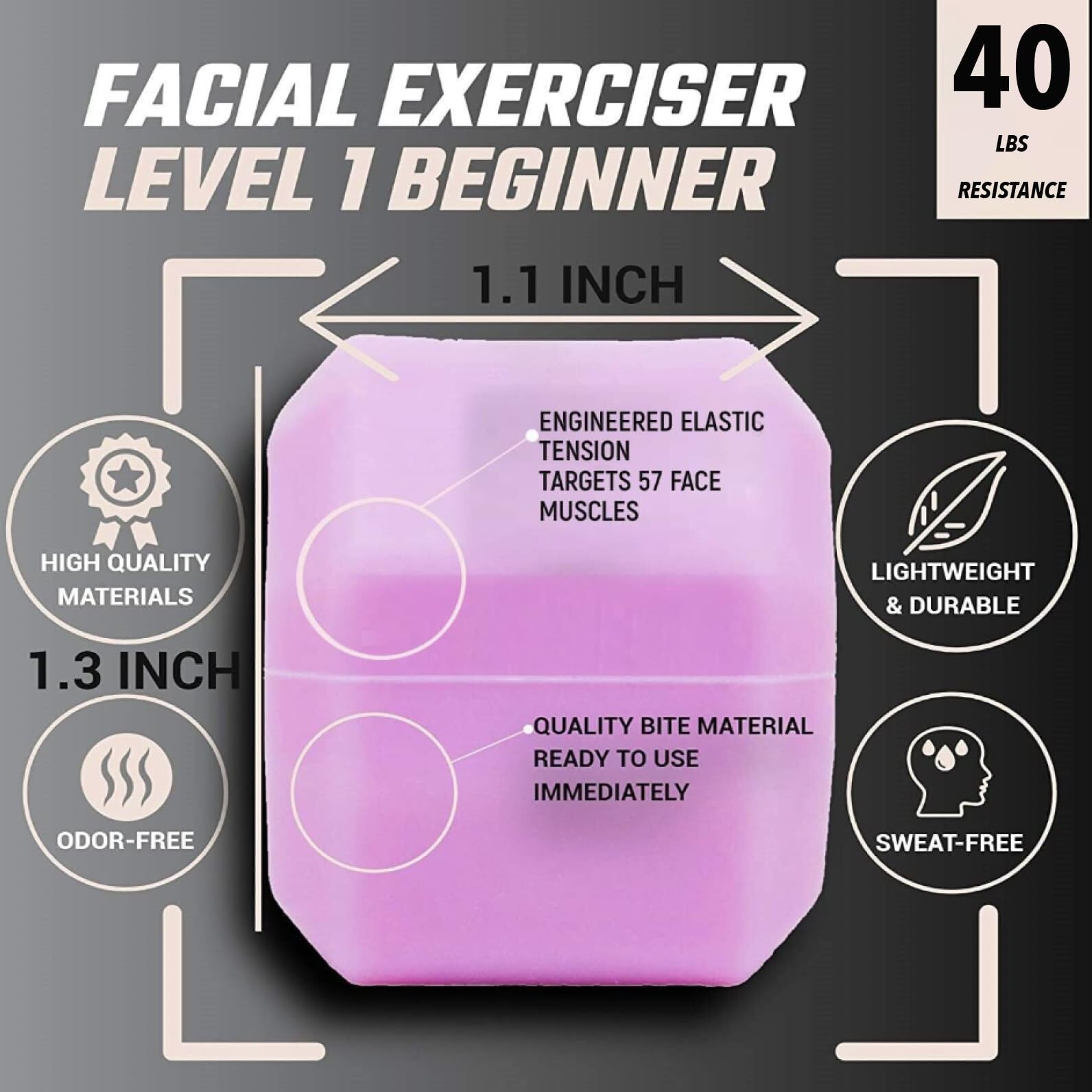 RUAAL JawFit Face Exerciser Ultimate Tool for Men & Women Shaper for your Jawline Trainer for Neck & Facial Fitness, Jawliner, Effective Jaw slimmer Exercise Tools (Pink & Blue 3 pc total set))