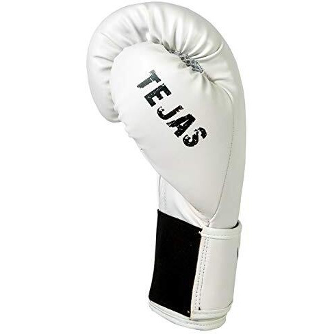 Invincible Tejas Fitness Training Synthetic Leather Boxing Gloves for Men & Women (White-Black, 8 OZ)
