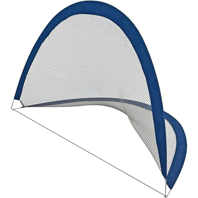 Fitfix Portable Pop up Soccer Goal with Carry Bag for Outdoor use - 80 cm x 45 cm, Pack of 1 Pair, Blue Color