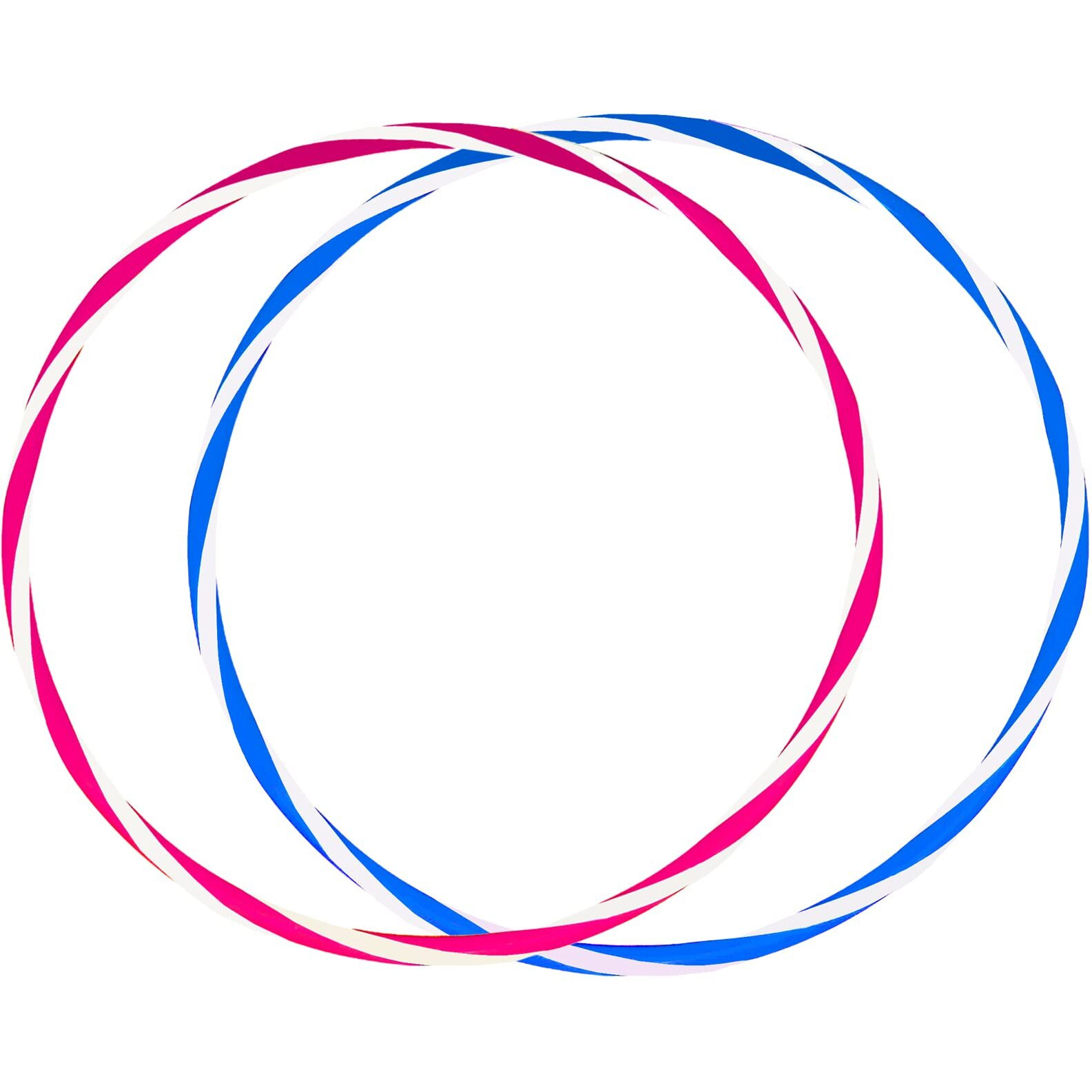 Fitfix Fusion Welded Helix Sports Hula Hoop for Boys, Girls, Kids, Children - Sniper Double Colour - 24 Inches Diameter, Pack of 2 ps - Includes Carry Bag