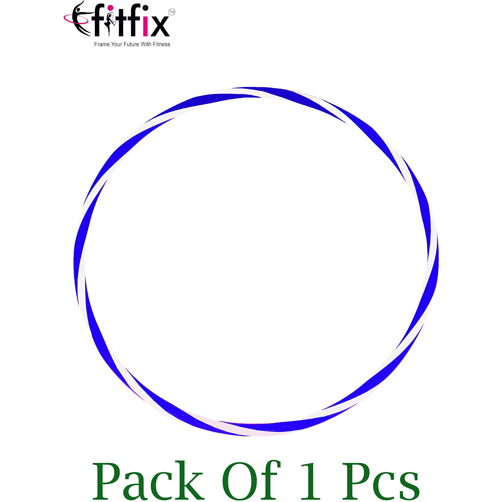 Fitfix Fusion Welded Helix Sports Hula Hoop for Boys, Girls, Kids, Children - Sniper Double Colour - 18 Inches Diameter, Pack of 1 - Includes Carry Bag