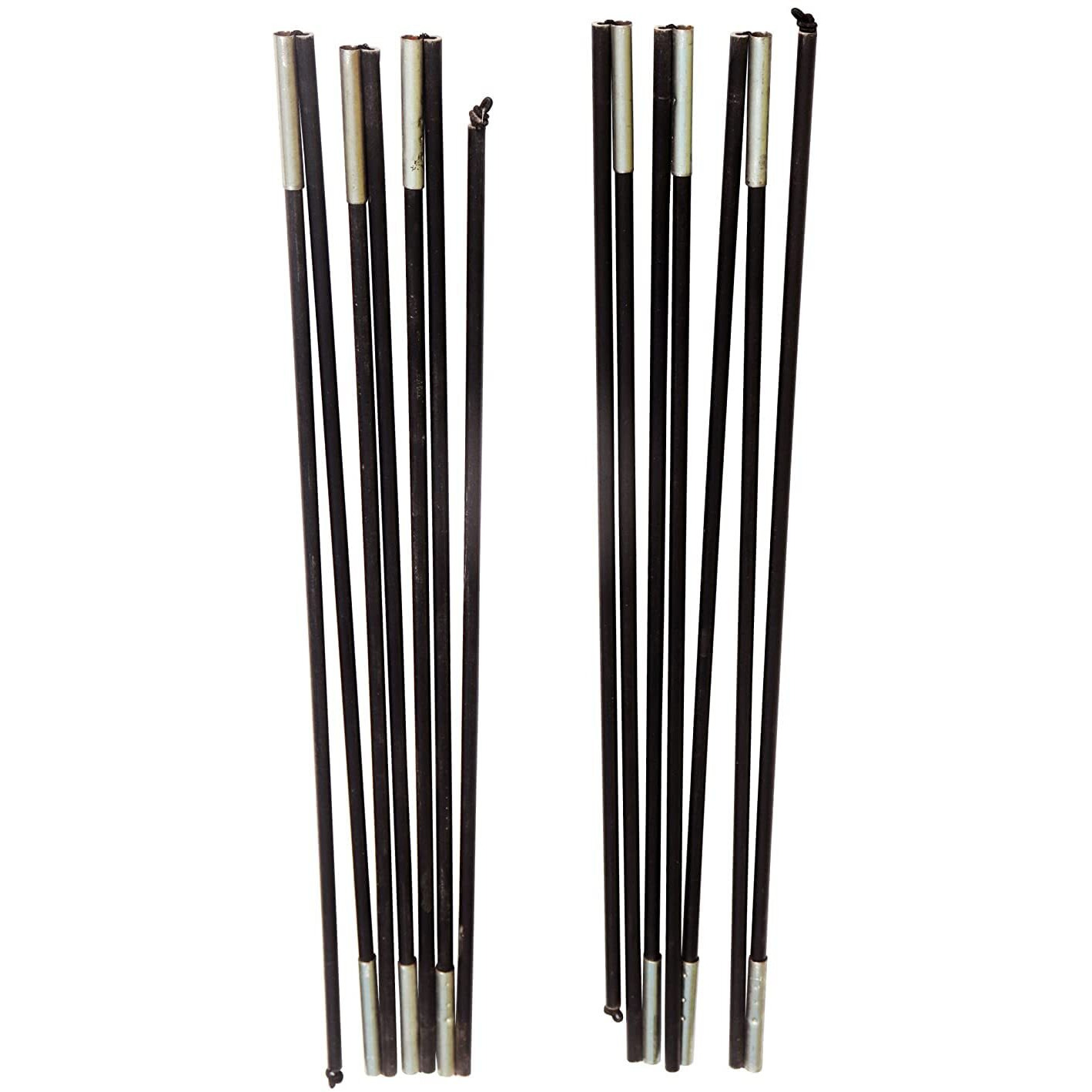 Inditradition Replacement Tent Pole Sticks for 2 Person Capacity Tents, Fiberglass Make (Black, 1 Pair, 6+6 Sticks, 135 Inches)