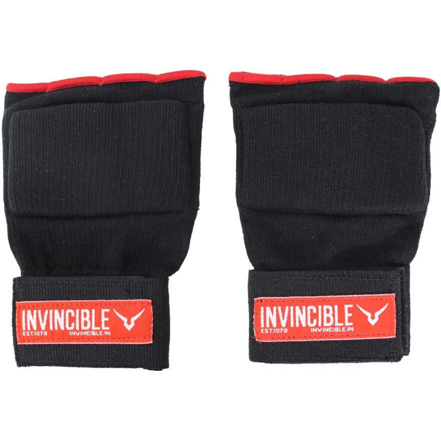 Invincible Inner Gloves for Boxing, MMA, Kick Boxing, Karate Training, Rib Construction, Lightweight, Padded Knuckles, Small Medium