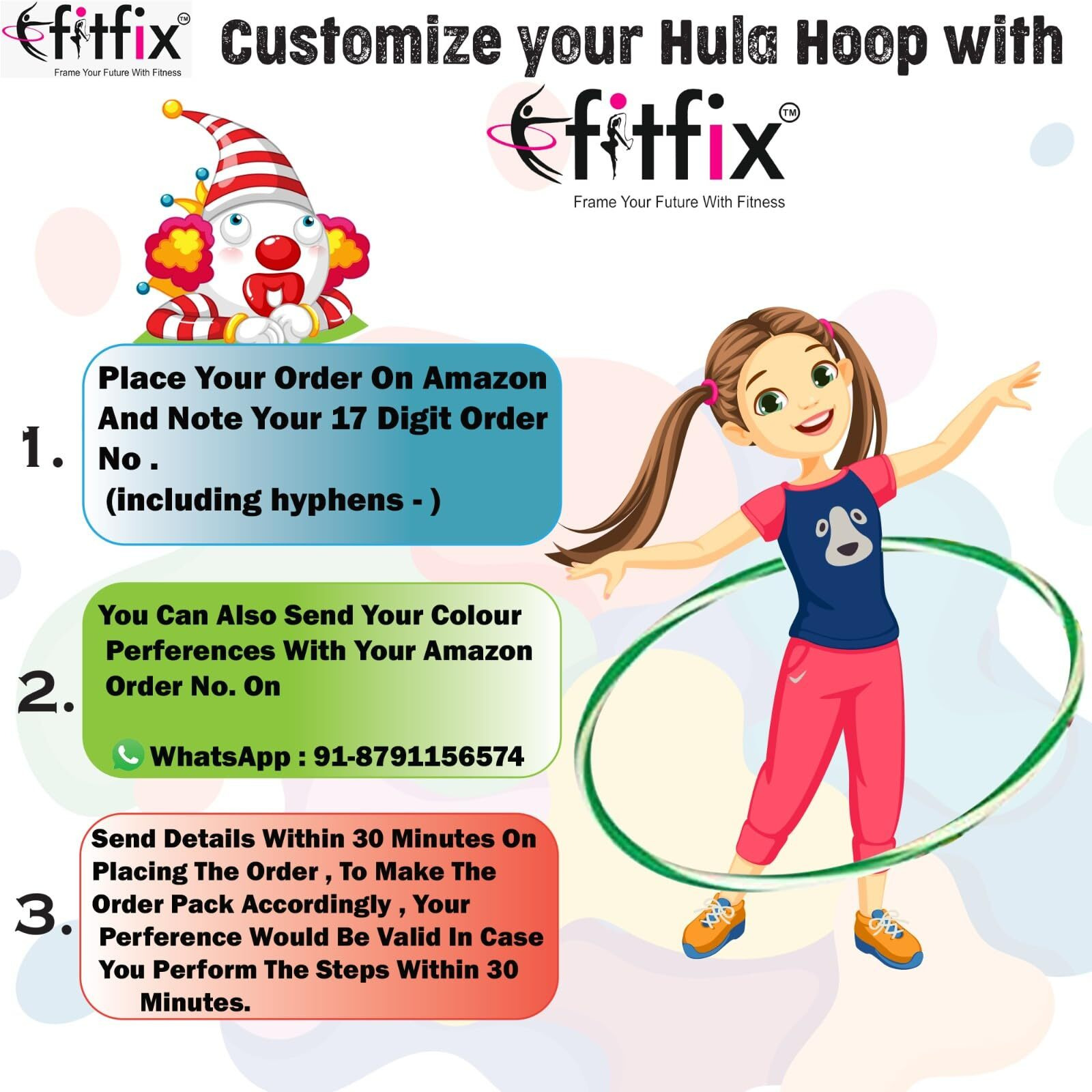 Fitfix Hula Hoop Fusion Welded Joint - 18  Diameter, Pack of 2 Ps - Includes Carry Bag for Easy Portability