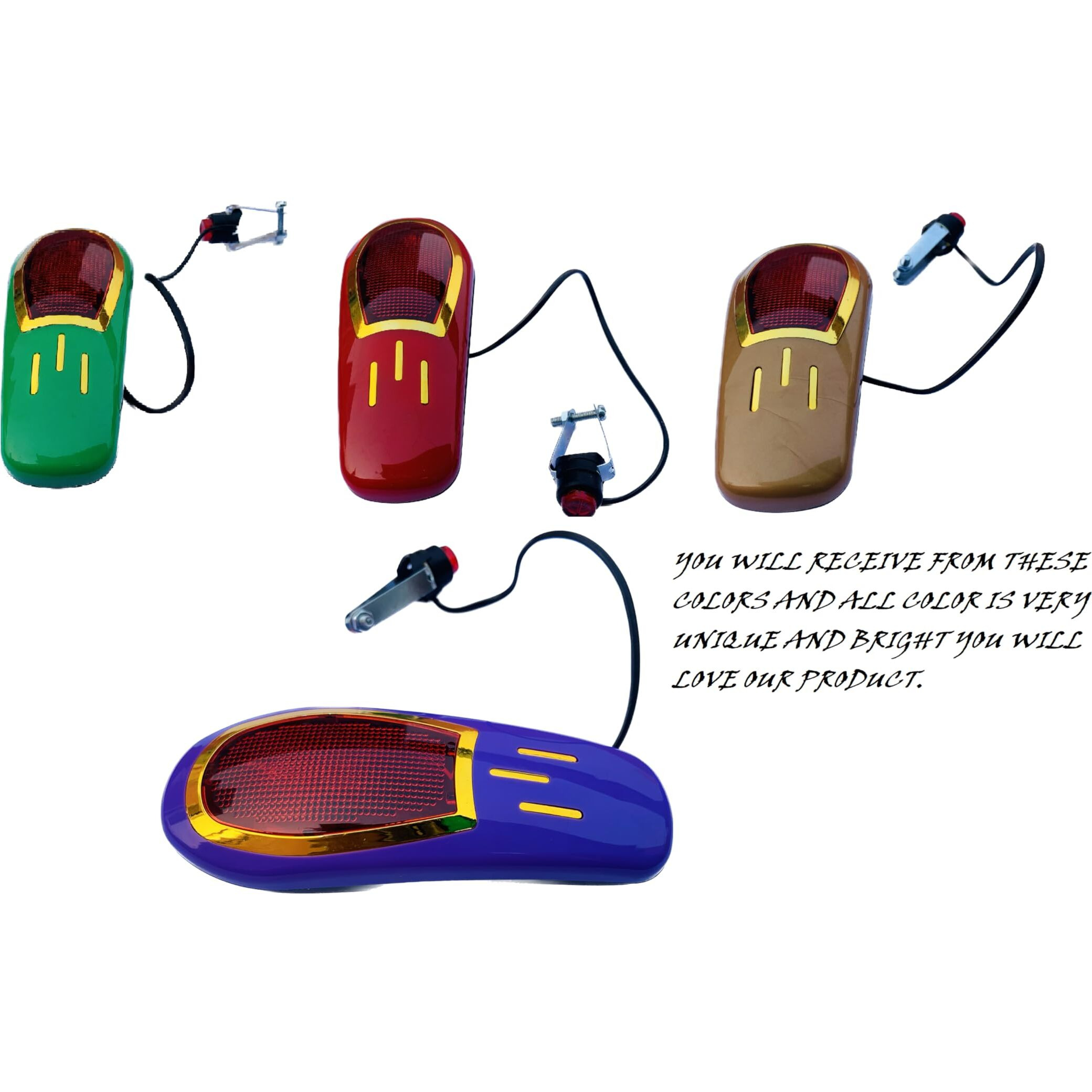 Wavva SB-020 and XC 200B Cycle Horn Bicycle Bell Loud Sound On Handlebar Universal Size. Only Quality Material (Multicolor) (XC 200 B)