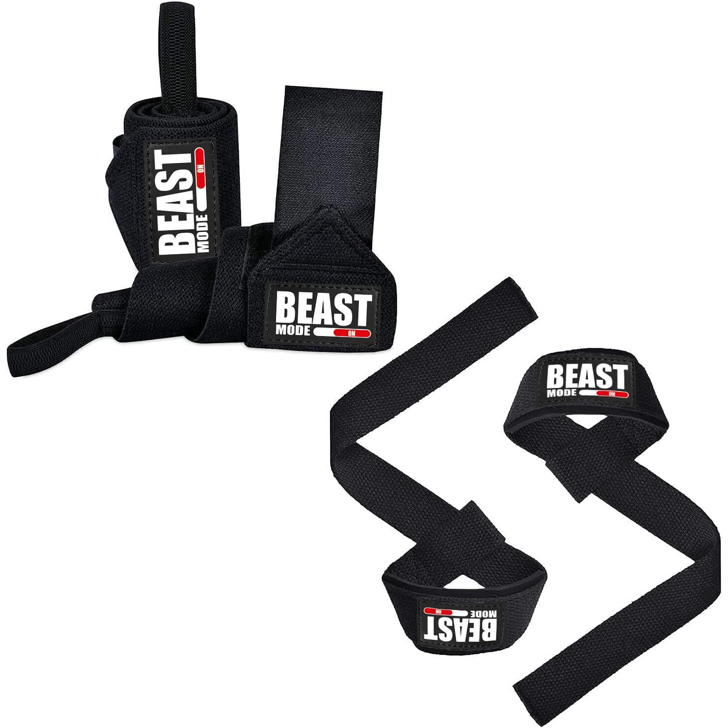 STEIGEN FITNESS Beast Mode Exercise Wrist Bands (Competition Grade) 22  Wrist Supporter for Gym, Gym Gloves, Wrist Band for Men Gym, Hand Grip (Combo)