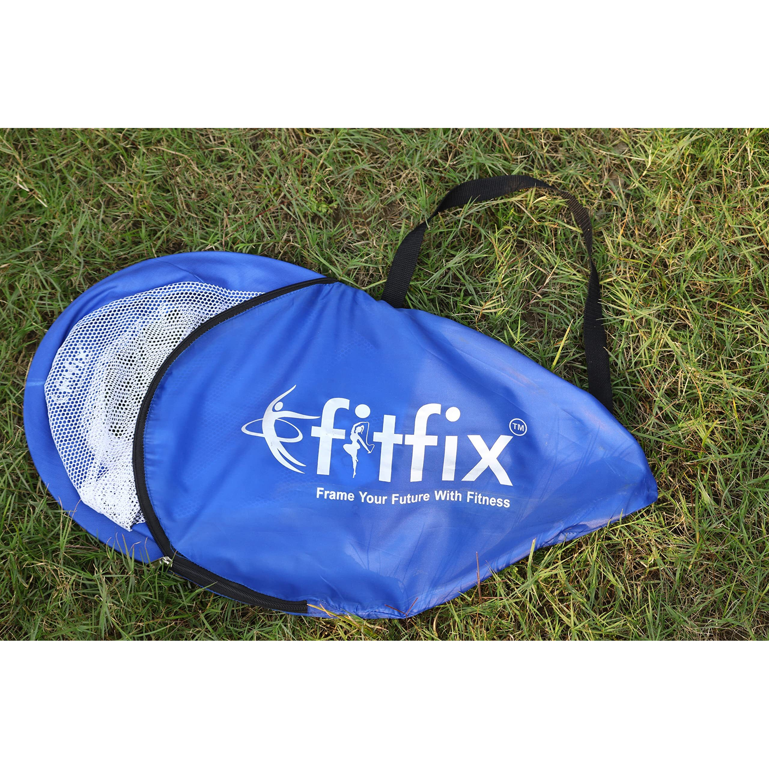 Fitfix Model Pop Up Goal 1 Pair- 2 ps Portable Soccer Goals with Carry Bag Long Life Durable Frame Quick Setup Easy Fold (120 x 80)
