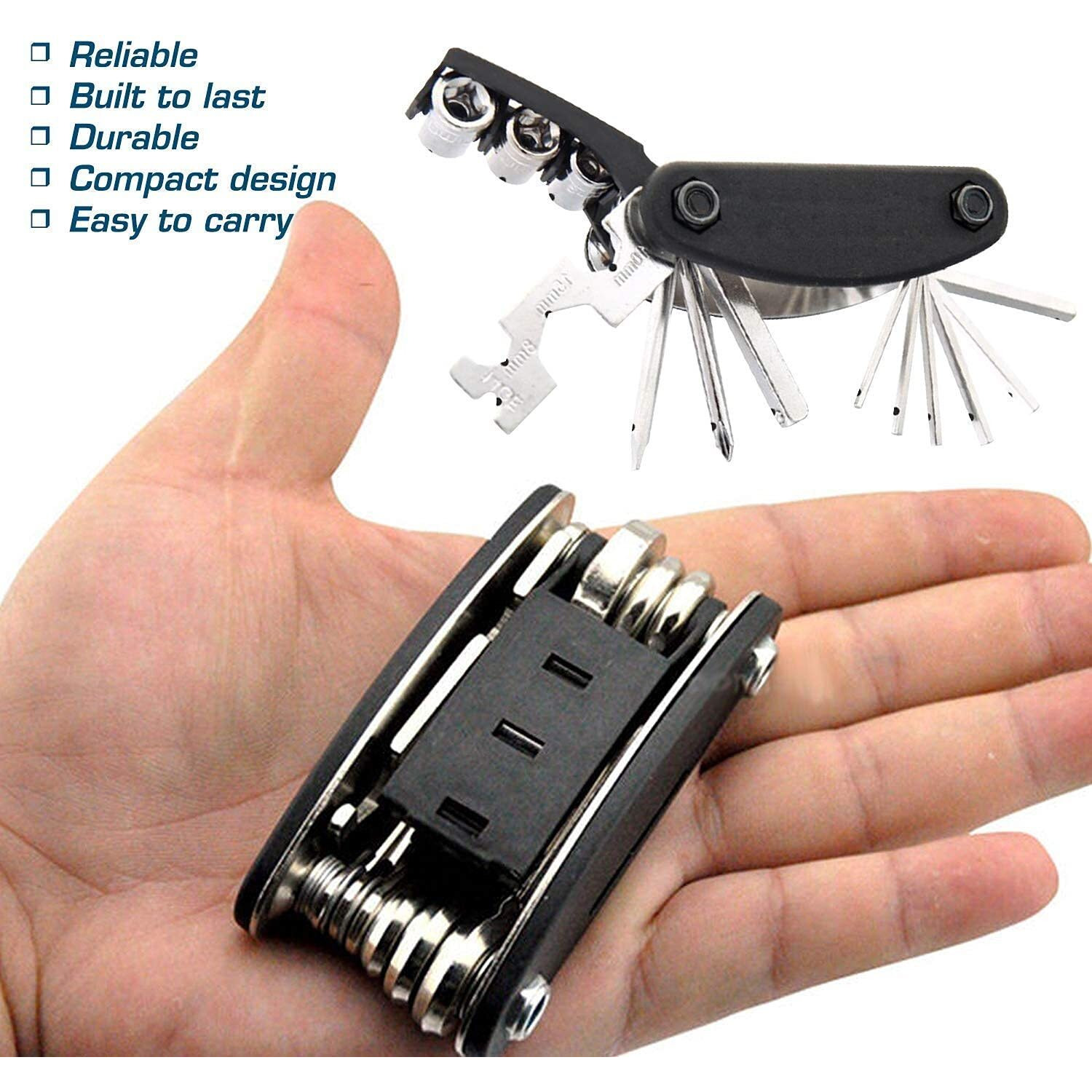 Wavva 15 in 1 Multi-function Bicycle Tools Sets Cycling CYCLE Repair Tool Kit