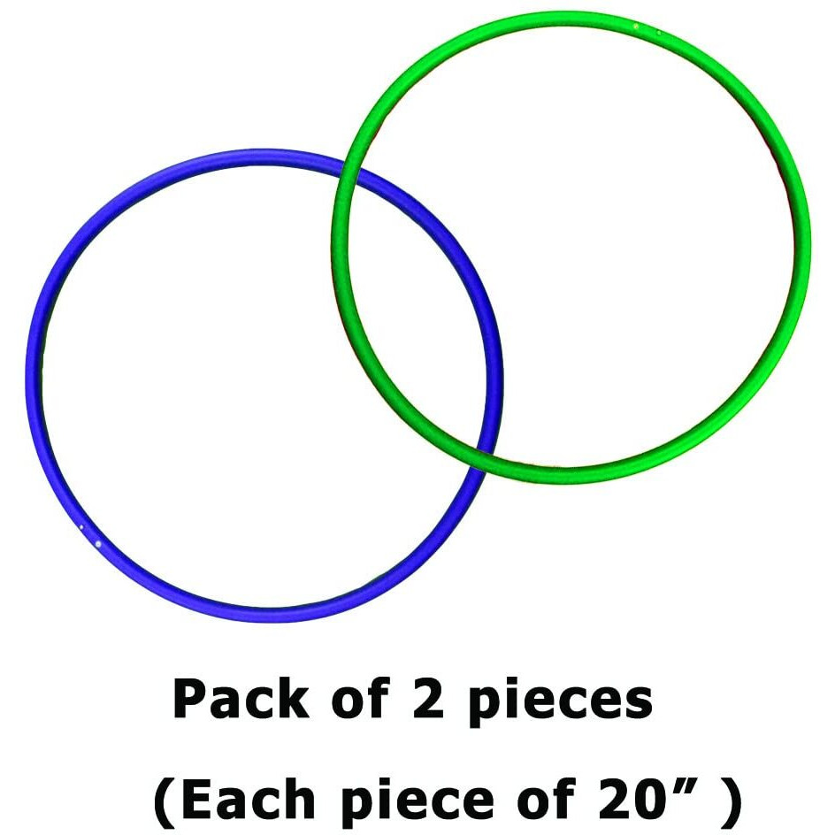 Fitfix Hula Hoop Exercise Ring for Fitness | Hula Hoop for Boys,Girls, Kids and Adults (Multi Color) (20 Inch Diameter, Pack of 2 Pcs) in snap Button