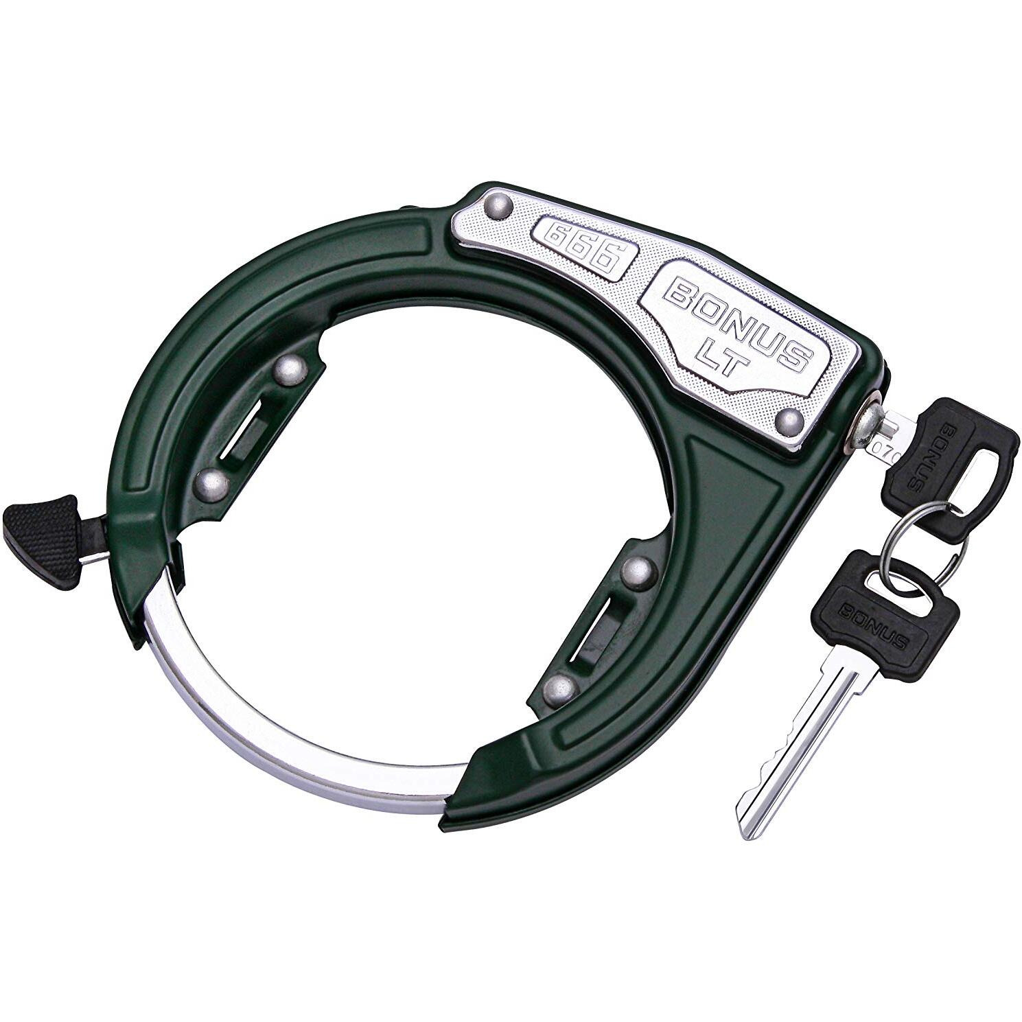 BONUS LT 666 Powder Coated, Nickel Side Key Cycle Lock (Green)