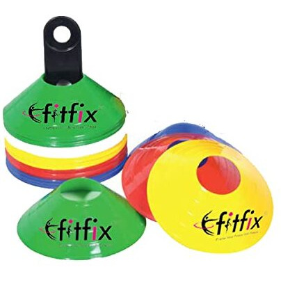 Fitfix Disc Cones Set |Space Marker| - Agility Soccer Cones Training, Football, Kids, Sports, Field Cone Markers (Pack of 25) comes with strong saucer carry stand and storage carry bag to go anywhere