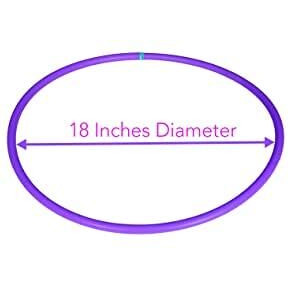 Fitfix Hula Hoop Fusion Welded Joint-45 Centimeter in Diameter for Kids Age 3+, Pack of 1 - Includes Carry Bag for Easy Portability