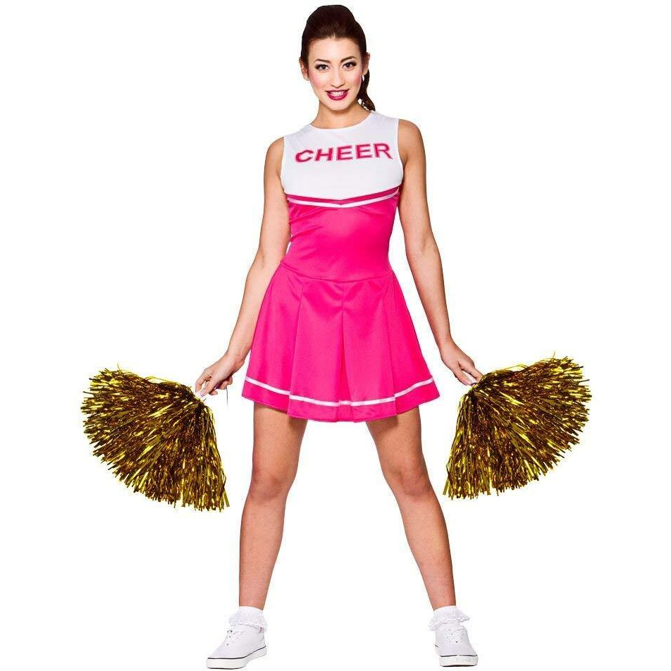 Amit Marketing Cheerleader Pom Poms | Soft Comfortable Handle Reusable | Waterproof | Rooter Shaker Toy | for Cheerleading, Celebrations, Sports Events, Party  Pack of 2 (Gold)
