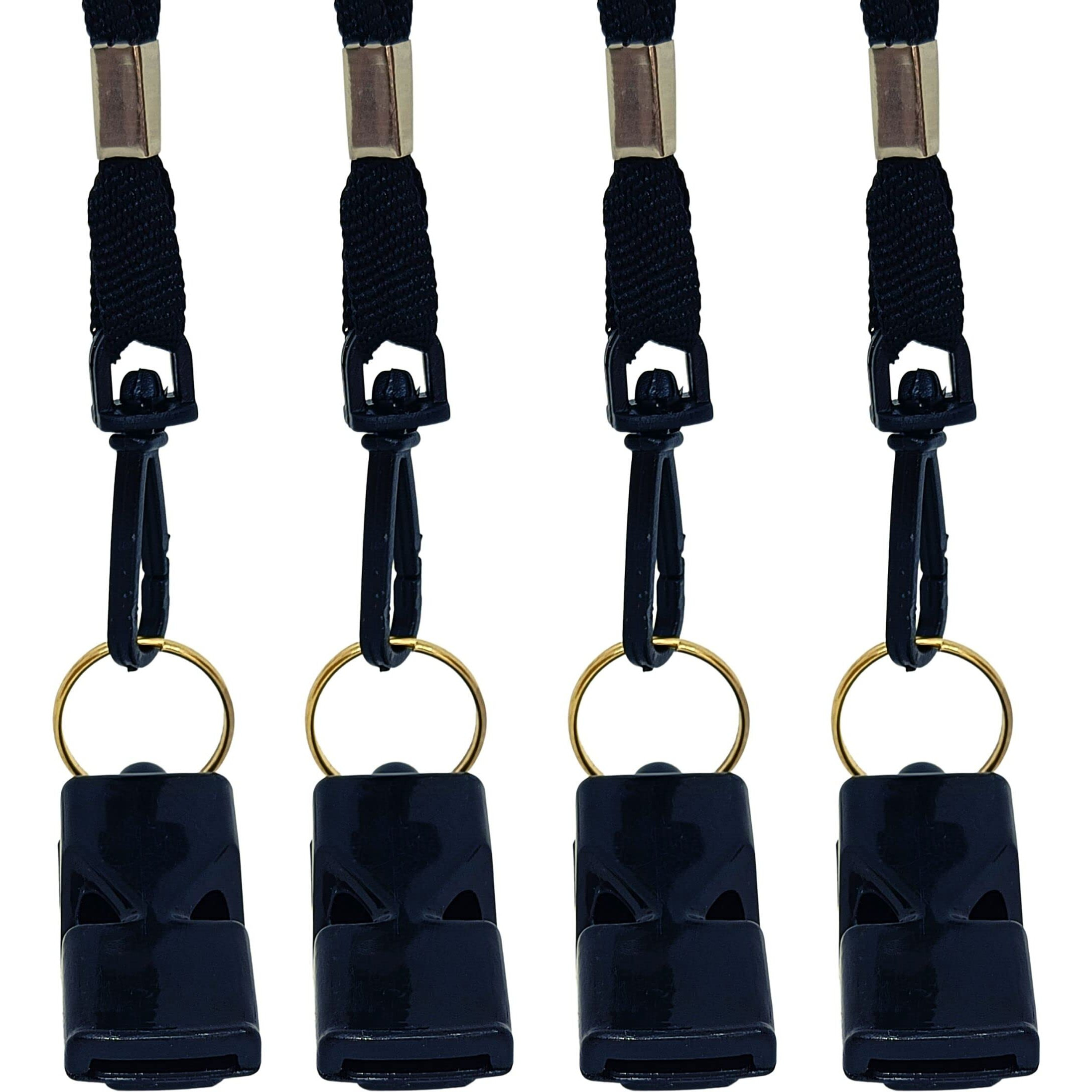 RightCare Cox 50 Sports and Training Pea Less Whistles- Used by Professionals (Pack of 4, Black)