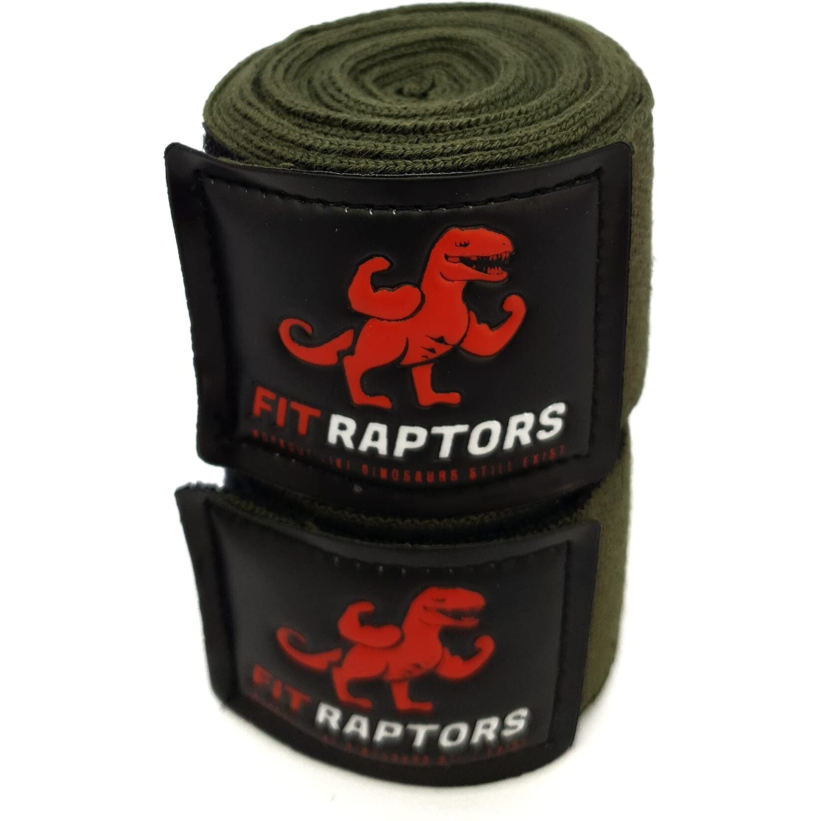 FitRaptors Cotton Boxing Hand Wrap with Thumb Loop for Men & Women Gym Accessories and Fitness Support Gloves Straps with Premium Velcro for Better Stability and Grip (3 Meters, Army Green)
