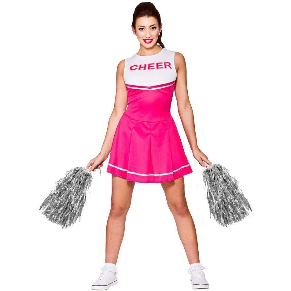 Amit Marketing Cheerleader Pom Poms | Soft Comfortable Handle Reusable | Waterproof | Rooter Shaker Toy | for Cheerleading, Celebrations, Sports Events, Party, Room dcor etc.  Pack of 2 (Silver)