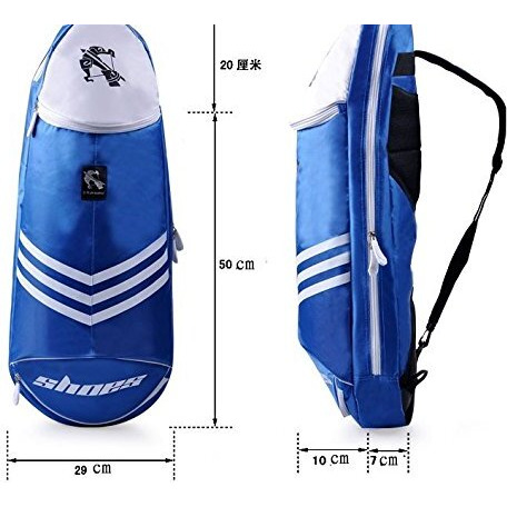 Vils Durable Polyester Nylon Multi Purpose Unisex Badminton BackPack (Blue)