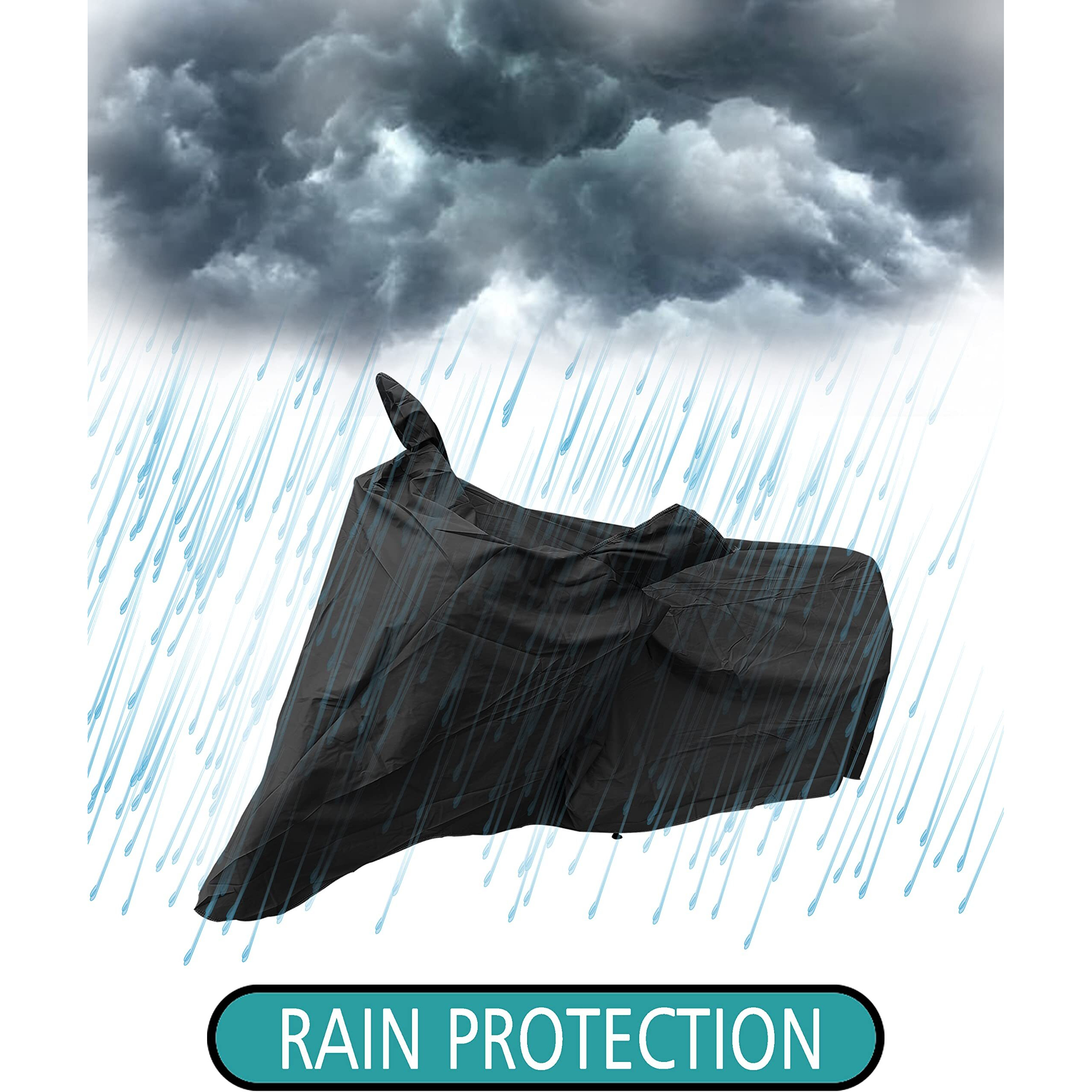BABBLINGS YHM MT-03 Waterproof Bike Body Cover | Snow + Sun & Dust Protection Easy to Clean + Belt with Lock