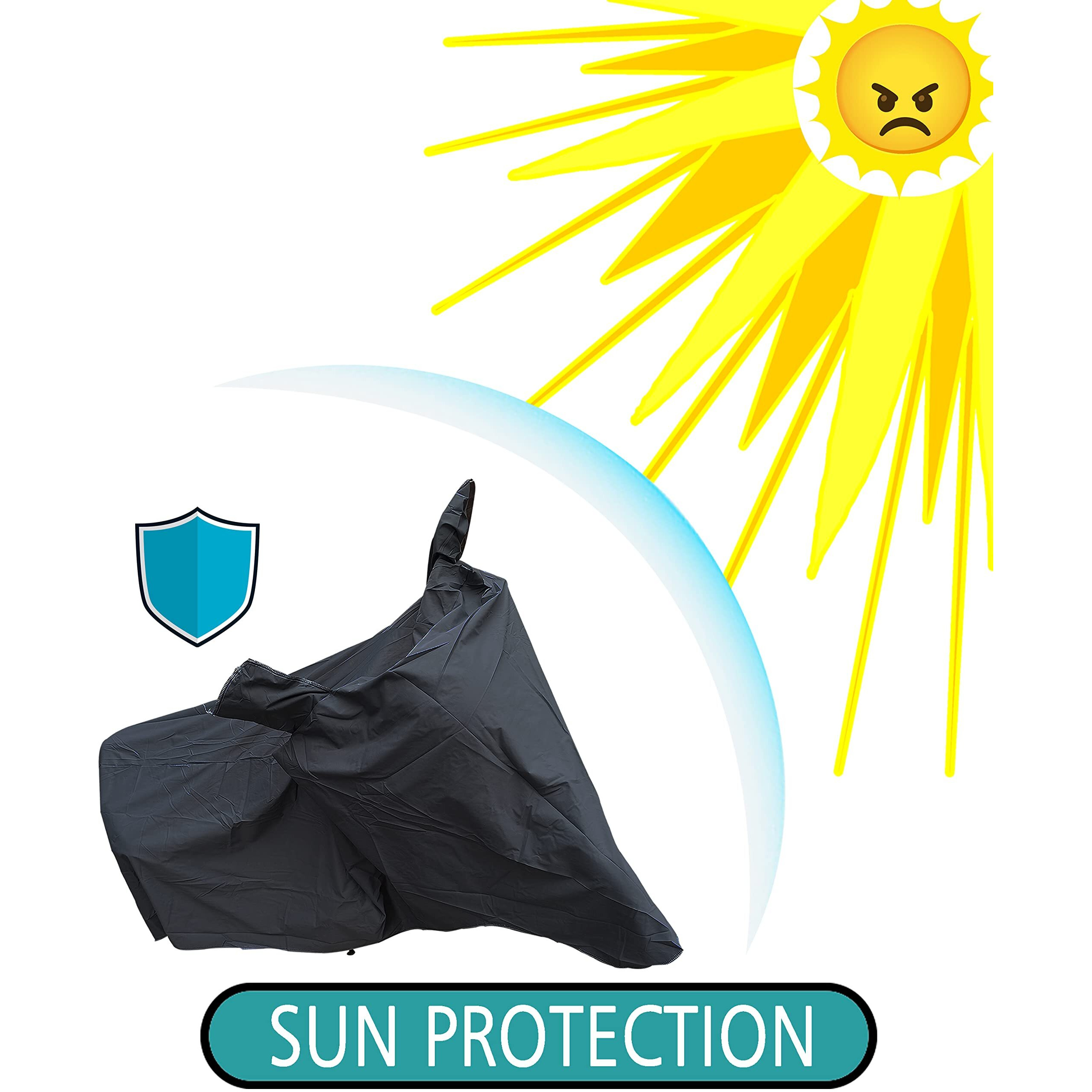 BABBLINGS YHM MT-03 Waterproof Bike Body Cover | Snow + Sun & Dust Protection Easy to Clean + Belt with Lock