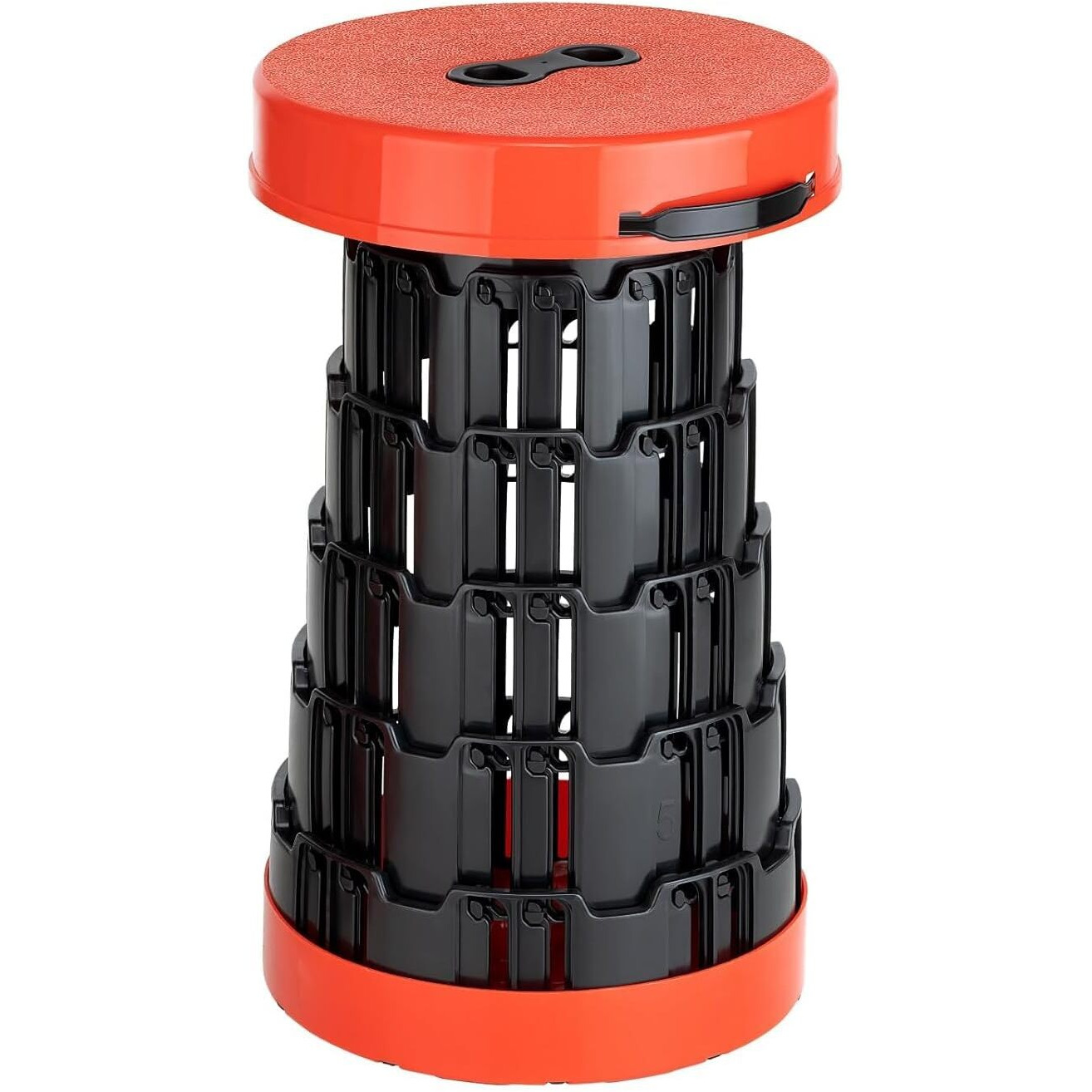 RATAVA Folding Outdoor Portable Stool, Lightweight Heavy Duty Camping Fishing Hiking Picnic Garden BBQ stool Mountaineering House-Using Recreation Easy to Carry, Heavy Material (Red, 1pc)