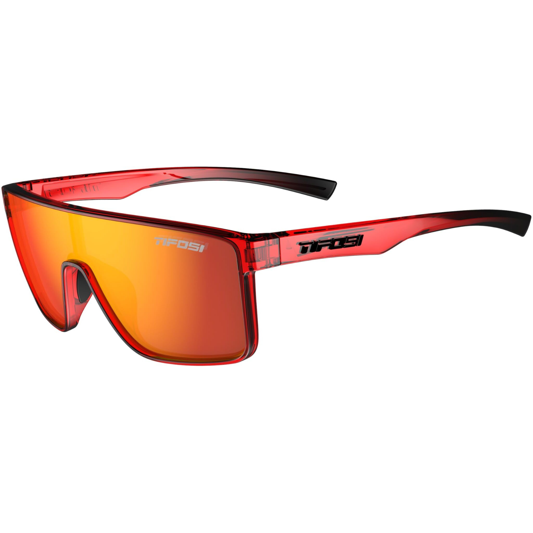 Tifosi Optics Sanctum Sport Sunglasses, Lightweight and Durable, UVA UVB Protection- Crystal Red Fade (Smoke Red Mirror)