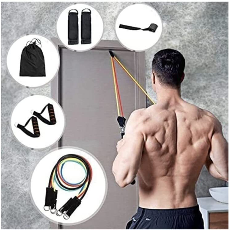 C.HERRY LEGGINGS Resistance Band for Workout,Resistance Band Set of 11,Resistance Band for Heavy Workout-Resistance Band Foam Handle Door Anchor Pull Ankle Strap