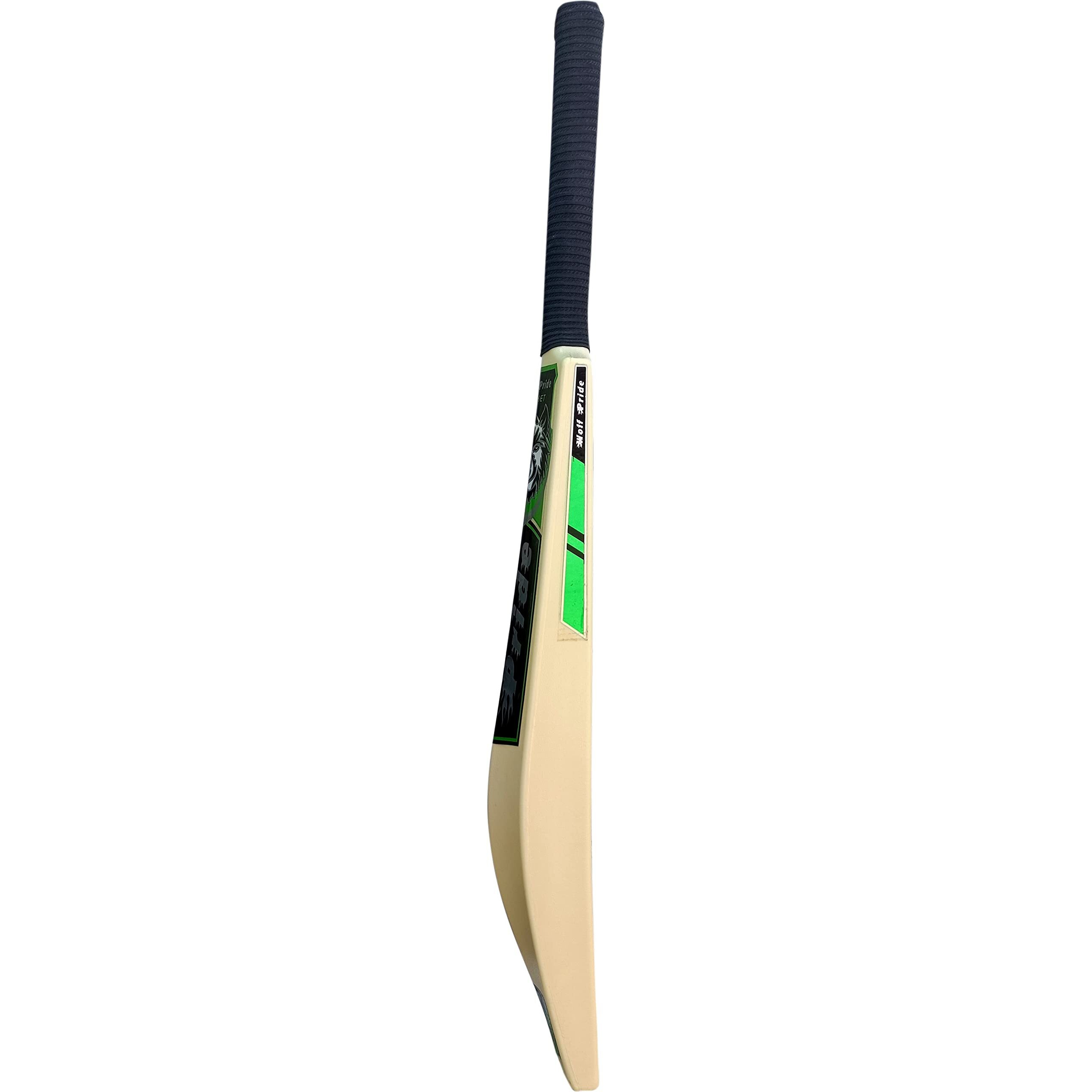 WOLF PRIDE WP Green & Black Ivory Hard Plastic Cricket Bat Size 8N (34 X4.5 )