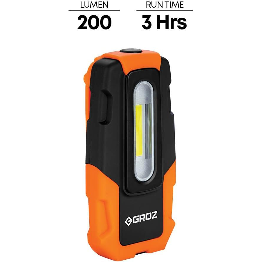 Groz Rechargeable Pocket Flaslight with Powerbank | Integrated Pocket clip, Magnet , Hook | Rechargeable Torch Small , Trek Torch, Camping Home Use | ROHS Certified | LED 150