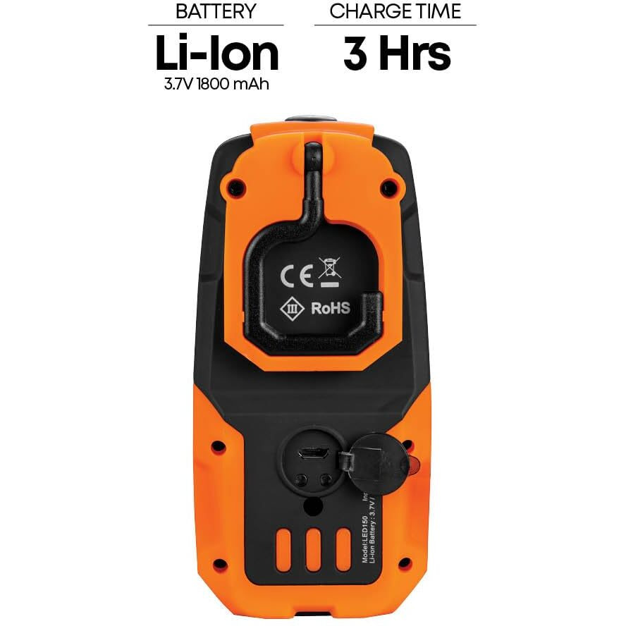 Groz Rechargeable Pocket Flaslight with Powerbank | Integrated Pocket clip, Magnet , Hook | Rechargeable Torch Small , Trek Torch, Camping Home Use | ROHS Certified | LED 150