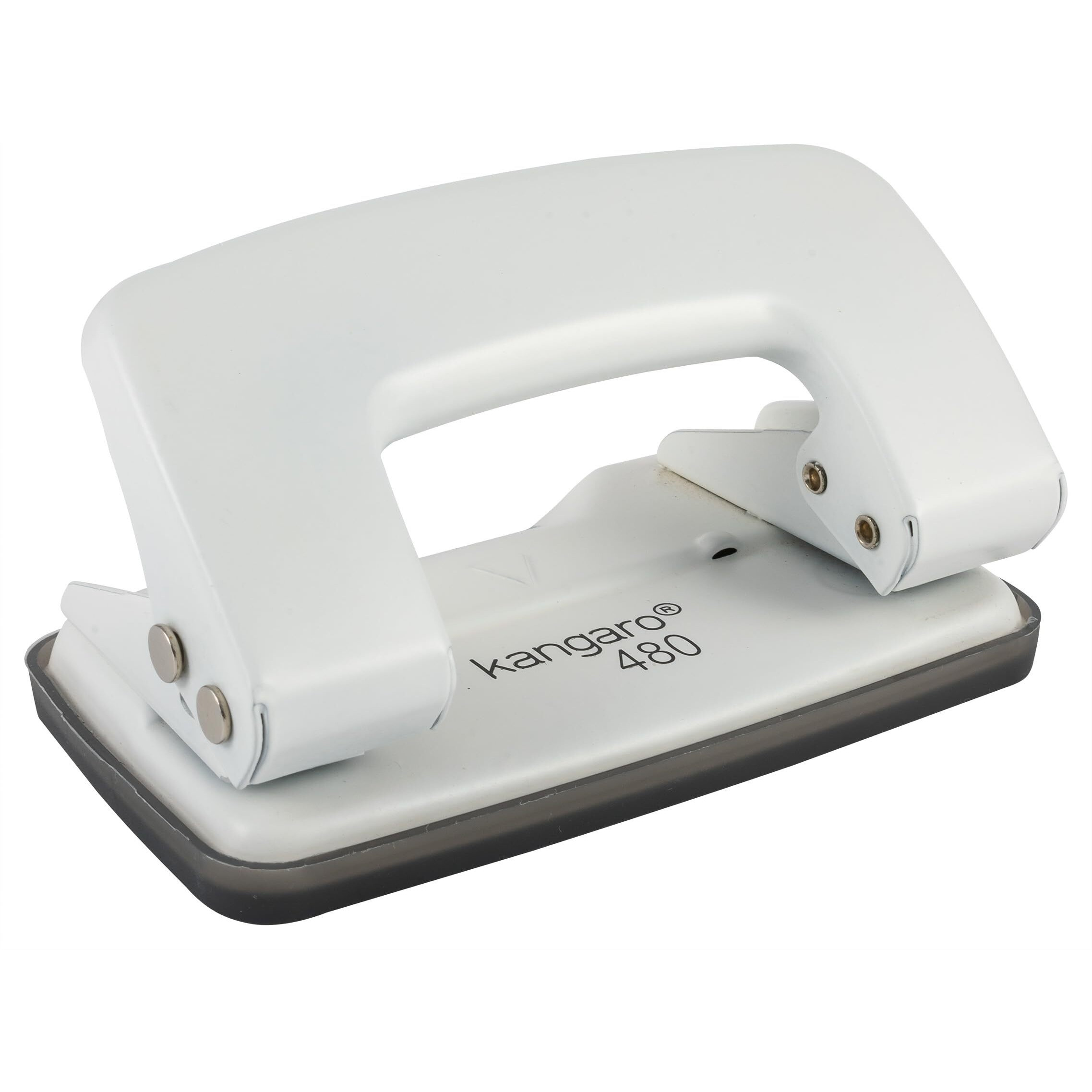 Kangaro Desk Essentials DP-480 2 Hole Heavy Duty Metal Paper Punch | Removable Chip Tray | 12 Sheets Capacity | Office Essentials | Pack of 1 | Color May Vary
