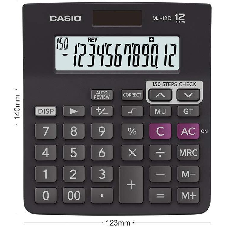 Casio MJ-12D 150 Steps Check and Correct Desktop Calculator