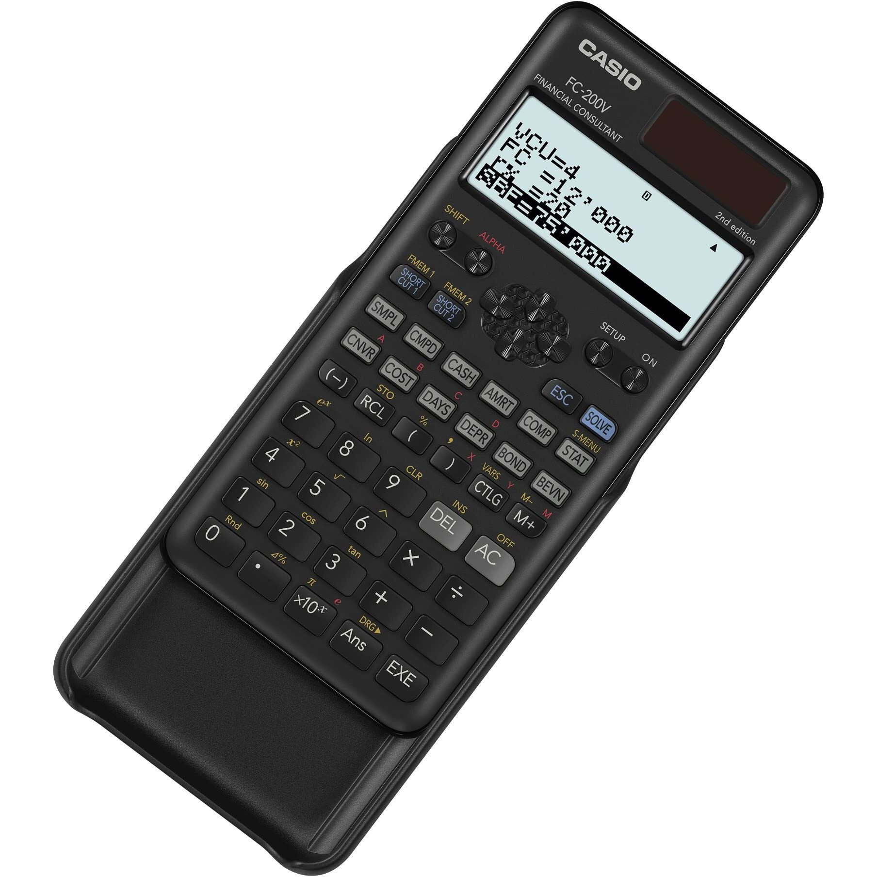 Casio FC-200V-2nd Edition Financial Calculator, 4-Line Display, DOT Matrix,10+2 Digits