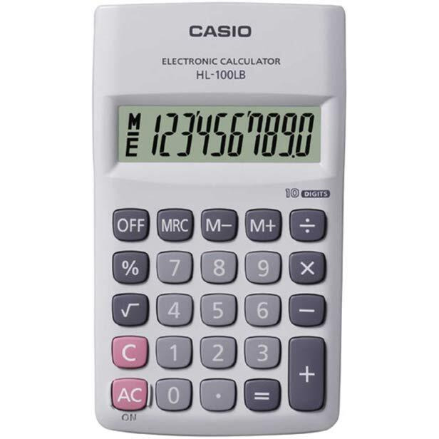 Casio HL-100LB Portable Calculator, 10 Digit