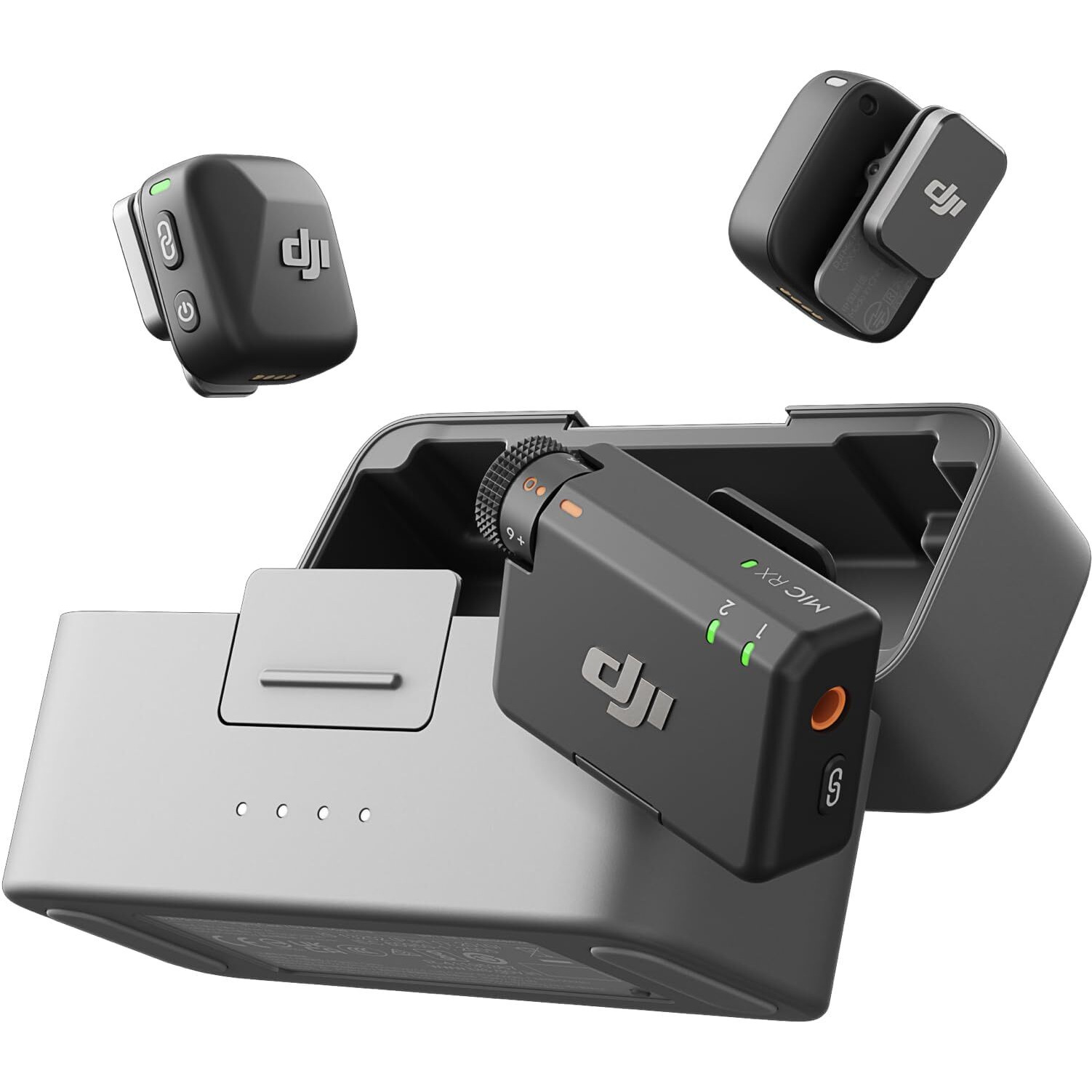 DJI Mic Mini (2 TX + 1 RX + Charging Case), Ultralight, Detail-Rich Audio, 48h Use, Noise Cancelling, Automatic Limiting, Wireless Microphone for Camera/iPhone/Android, Vlog, Streaming