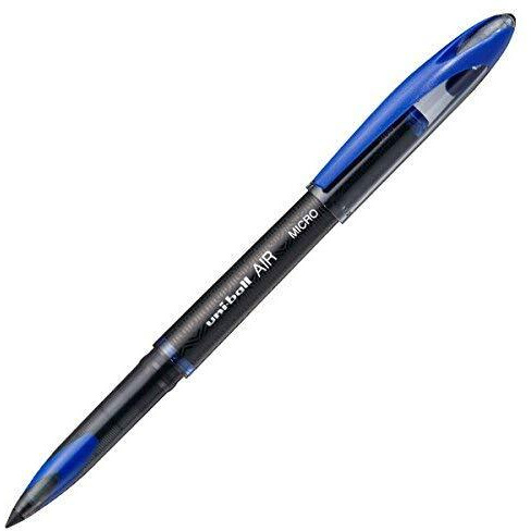 uni-ball Air UBA188M 0.5mm Roller Ball Pen | Waterproof Bold Ink | Water & Fade Resistant | Long Lasting Smudge Free Ink | School and Office stationery | Blue Ink, Pack of 4