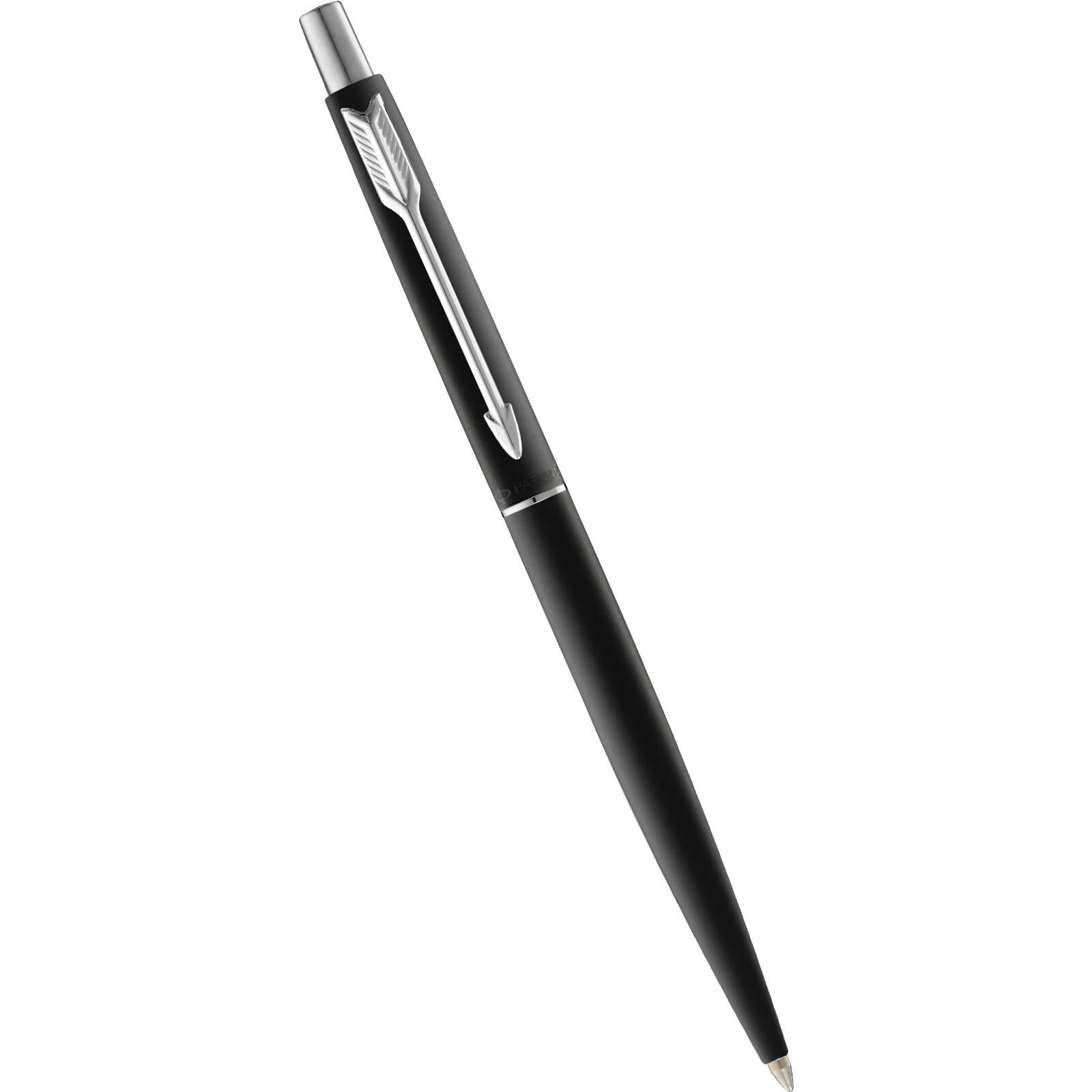 Parker Classic Matte Black Chrome Trim Ball Pen| Ink Color - Blue | Perfect For Professional Use | Elite Pen For Corporate Purposes