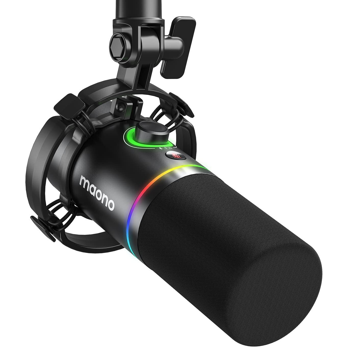 MAONO PD200X USB/XLR Dynamic Mic for Singing, PC, YouTube Recording. Professional Microphone with Programmable Software and 0-Latency