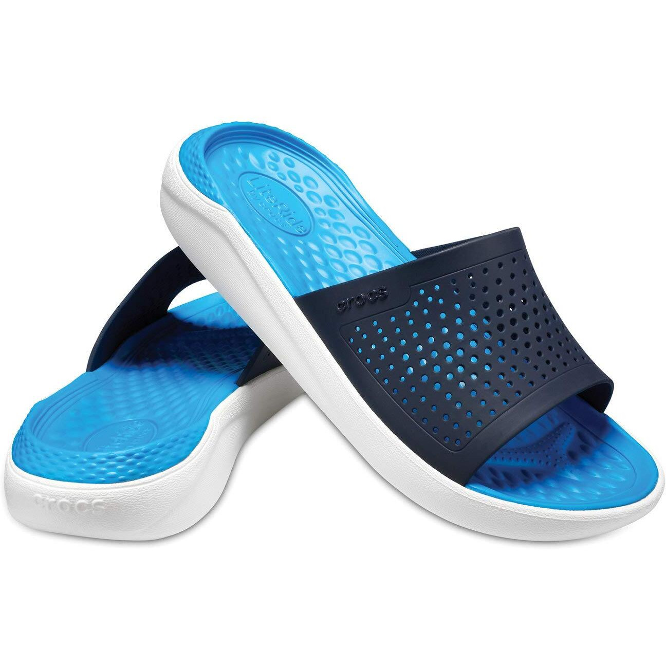 crocs Unisex-Adult Literide Slide Navy Flip-Flops-5 Men/ 6 UK Women (M6W8) (205183-462)