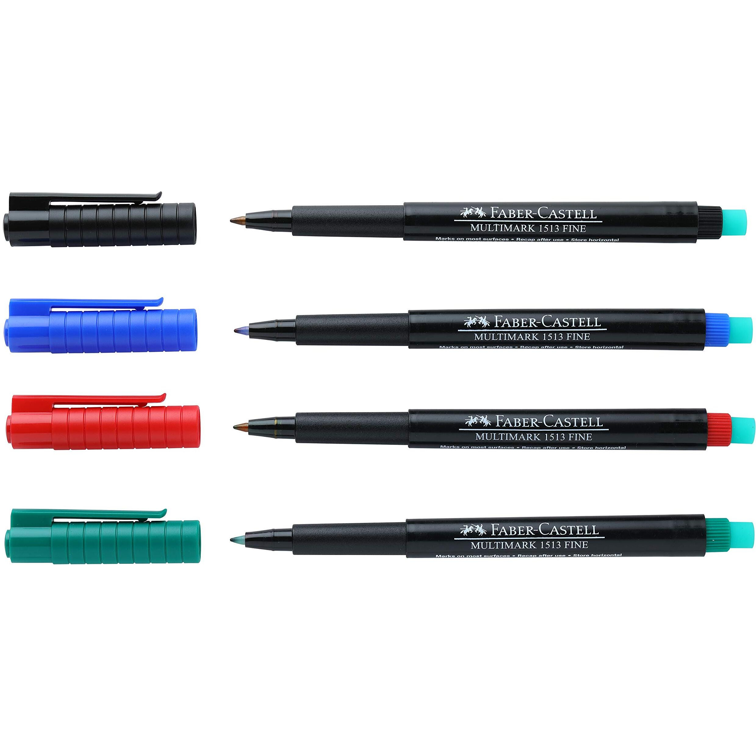 Faber-Castell Fine Multi-Marker - Pack of 4 (Assorted)