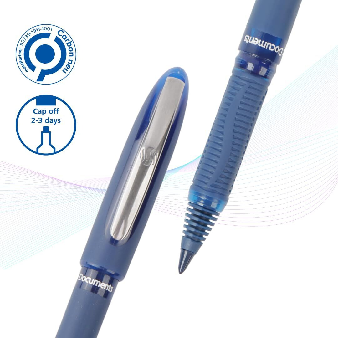 Luxor Schneider, One Business Roller Ball Pen - Blue, 0.6 mm, 2200 mtrs writing length, Waterproof Ink, Consistent ink flow, Ideal for Professionals & Office essential
