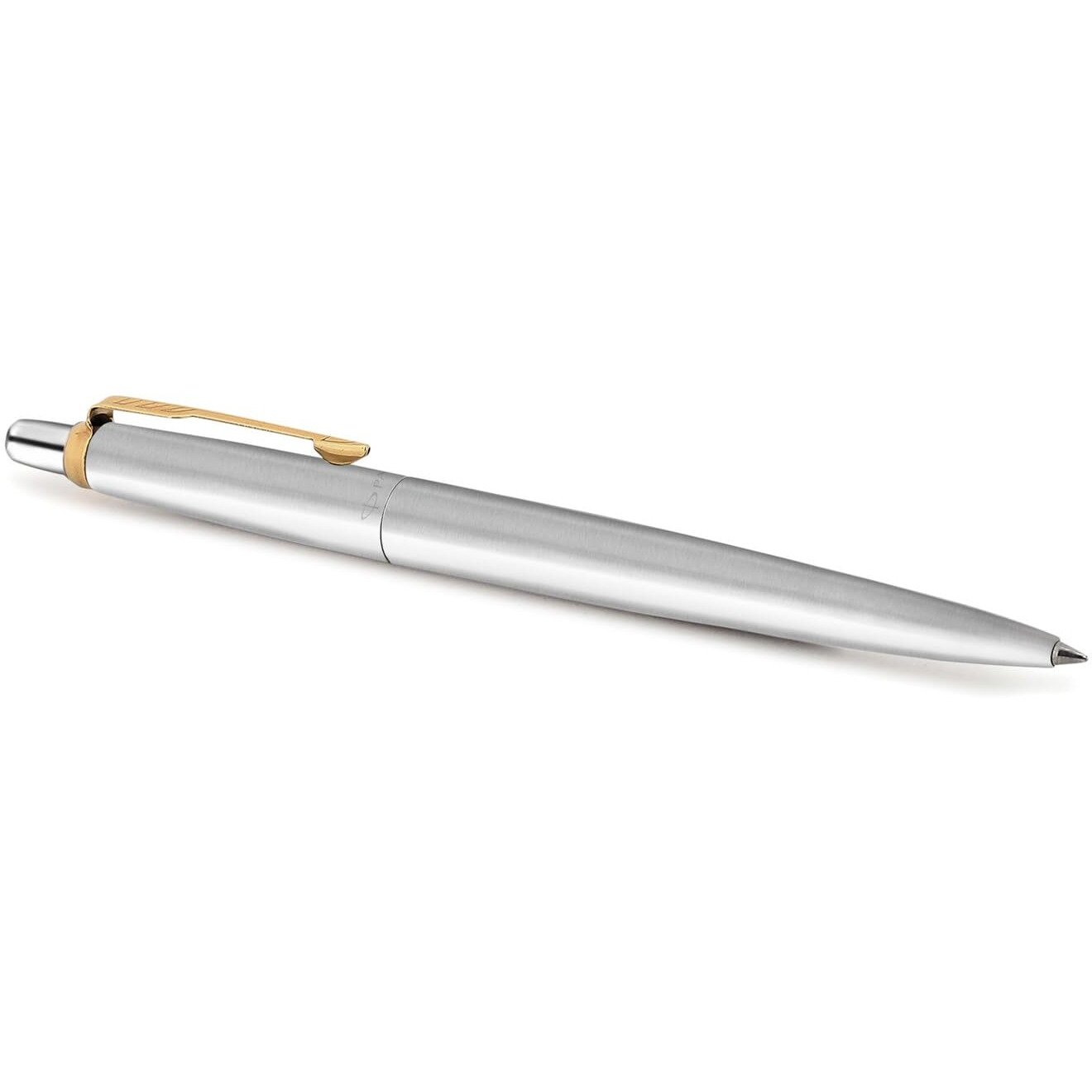 Parker Jotter Stainless Steel Gold Trim Ball Pen| Ink Color - Blue | Corporate Gift | Ideal For Professional Use