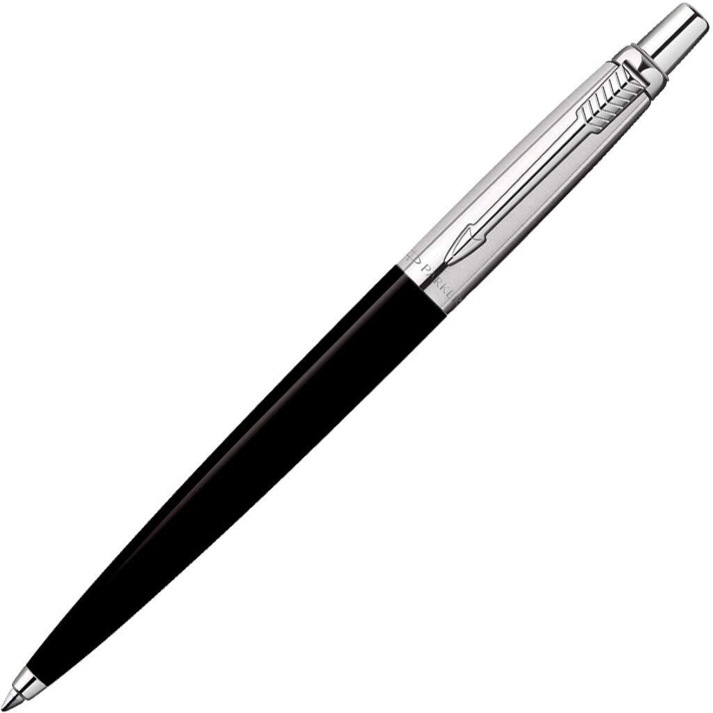 Parker Jotter Standard Chrome Trim Ball Pen| Black Body Color| Ink Color -Blue | Perfect For Professional Use | Elite Pen For Corporate Purposes