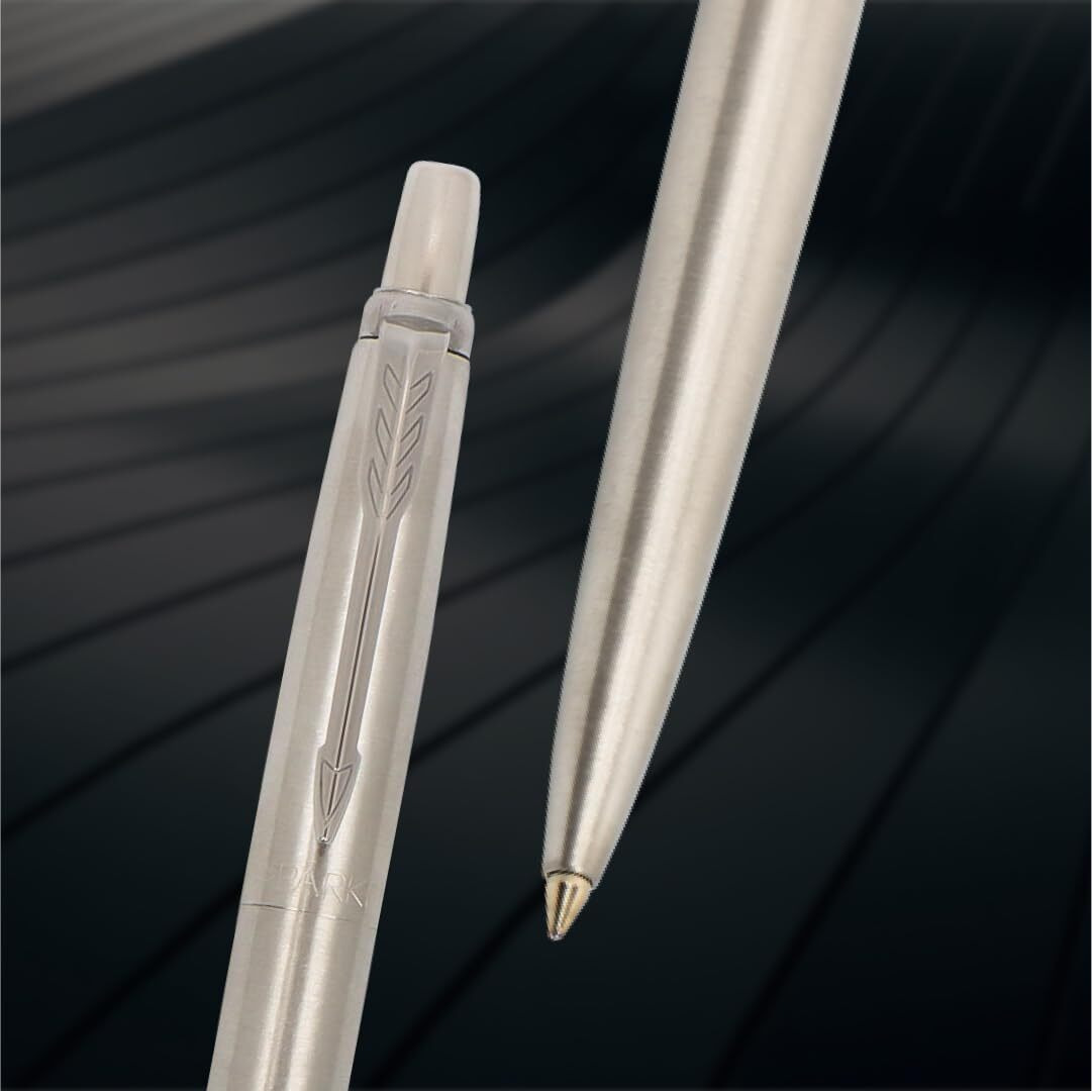 Parker Jotter Stainless Steel Chrome Trim Ball Pen | Ink Color - Blue | Perfect For Employees | Unique Gifts For Entrepreneurs