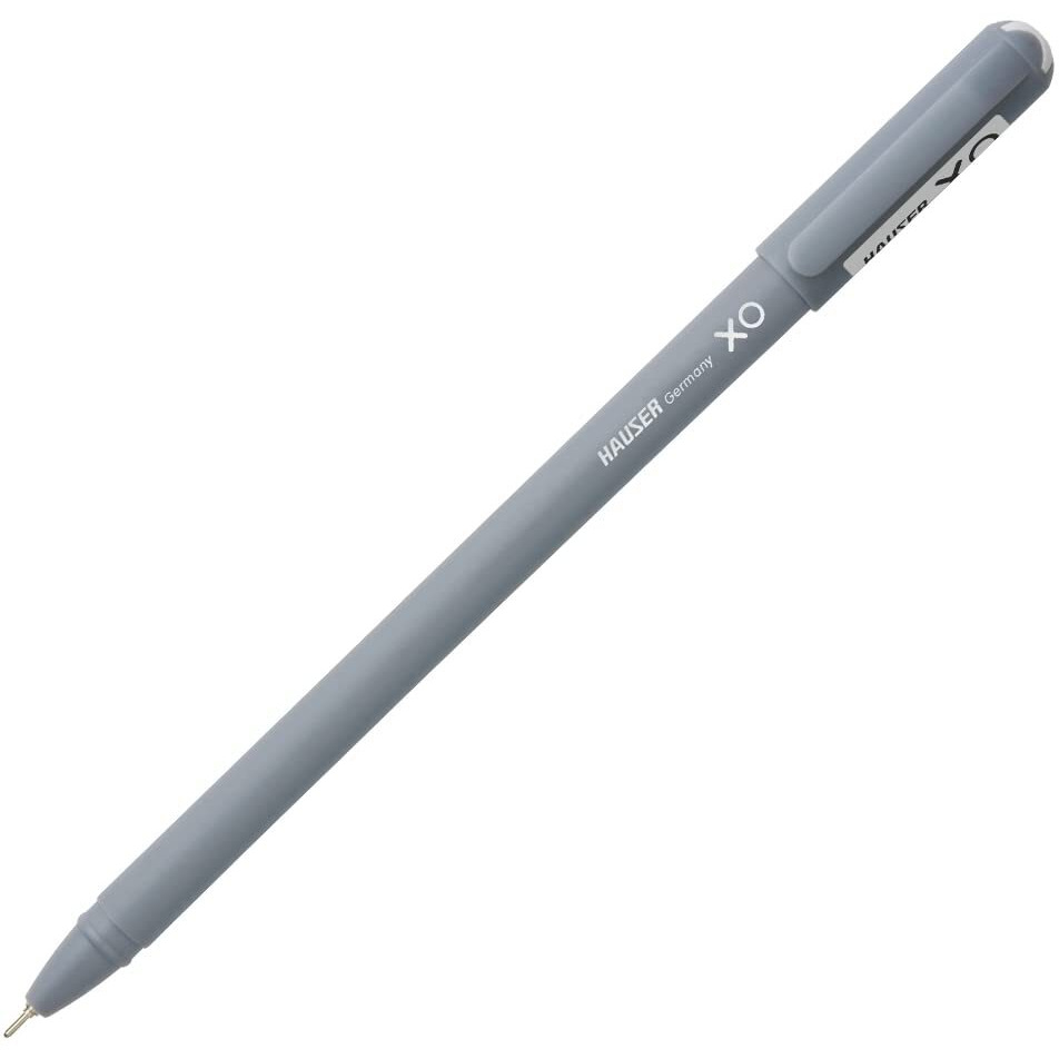 Hauser Xo Ball Pen Box Pack | Tip Size 0.7 Mm | Sleek Body & Minimalistic Design | Matt Finish | Solid Body Type | Low Viscosity Ink | Ultra Durable Tip | Black Ink, Set Of 10 Pcs